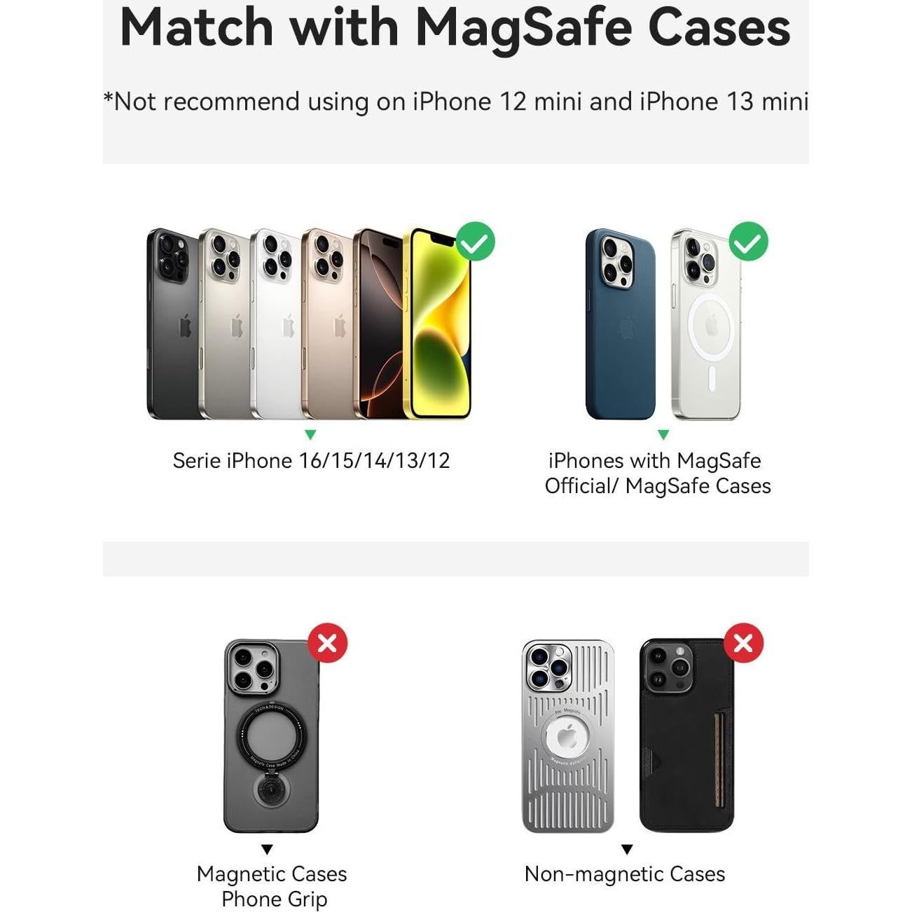 Batería Portátil MagSafe Kuulaa 5000mAh Carga Rápida USB-C