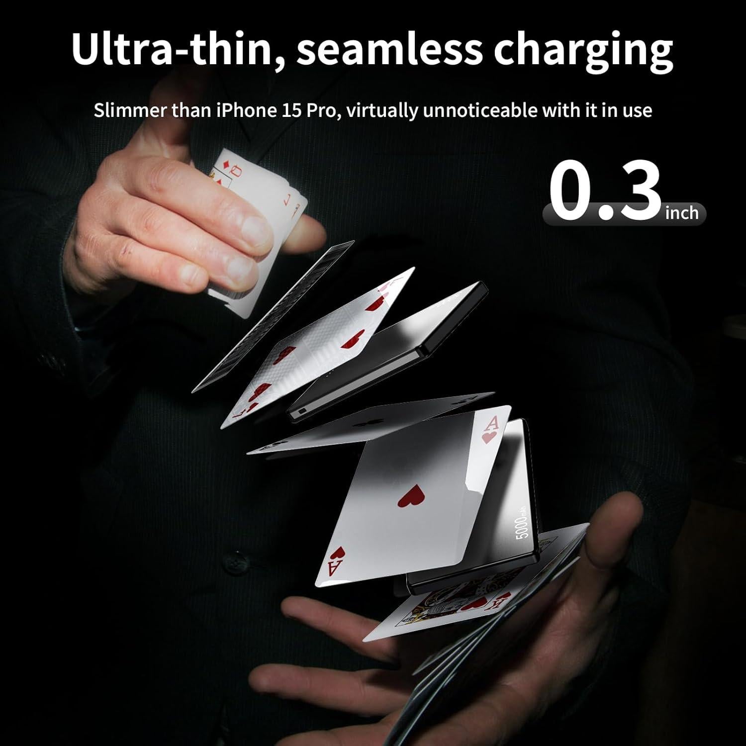 Cargador Portátil Magnético 5000mAh MagSafe USB-C 20W Gris