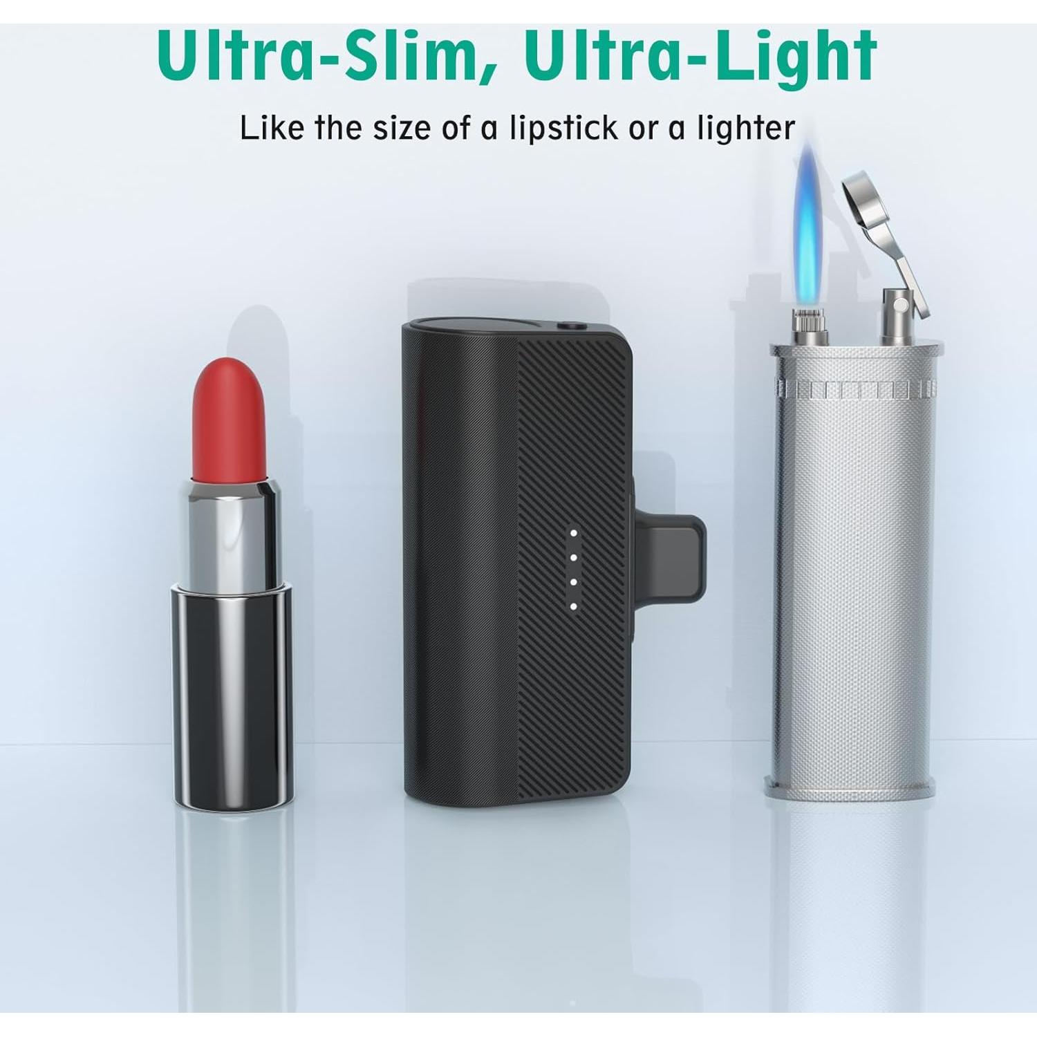 Cargador Portátil KKD 5000mAh MFi para iPhone Negro