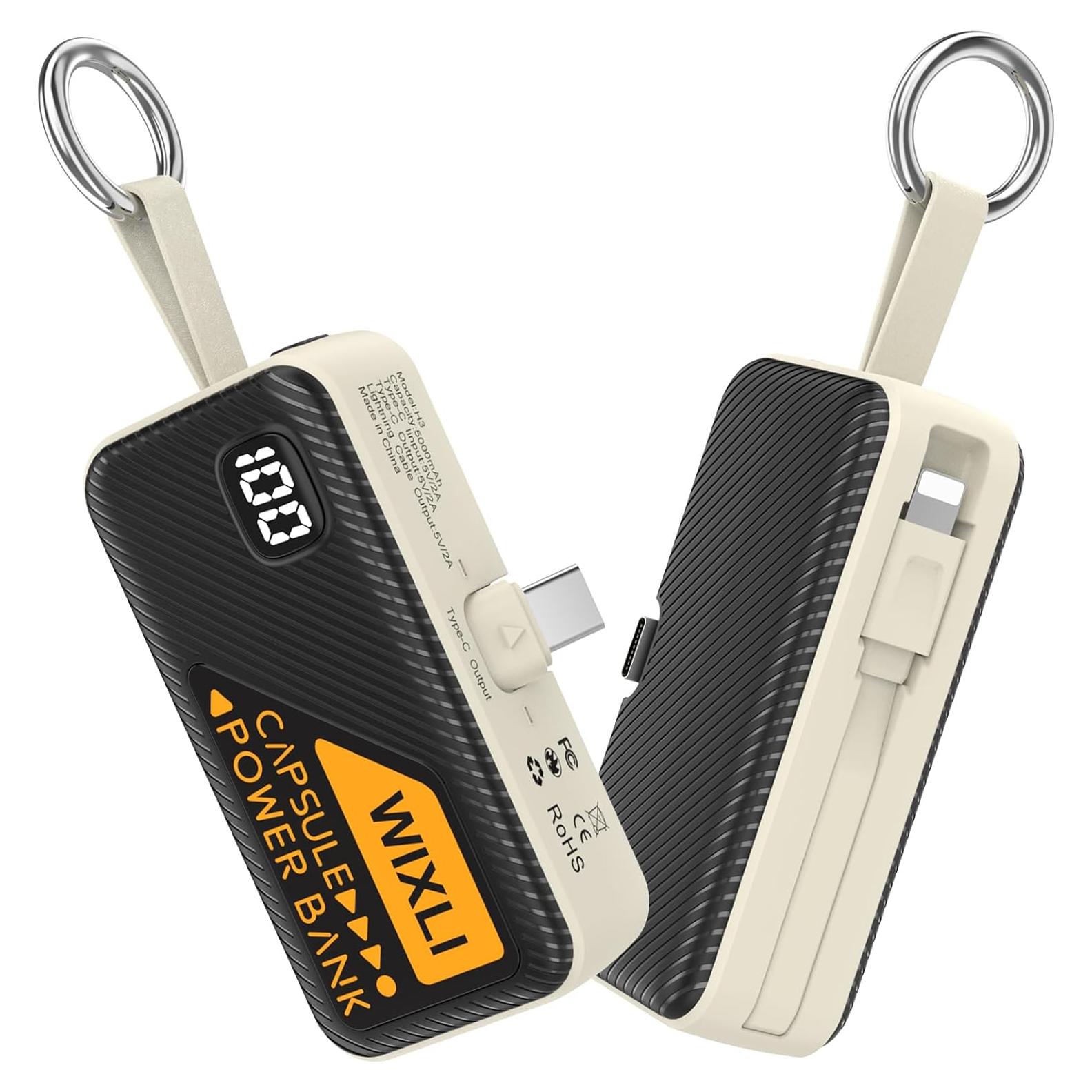 Cargador Portátil WIXLI H3 5000mAh USB-C para iPhone 15/16