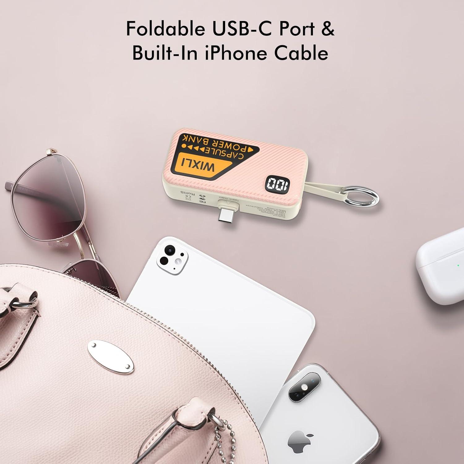 Cargador Portátil WIXLI H3 5000mAh USB-C para iPhone 15/16