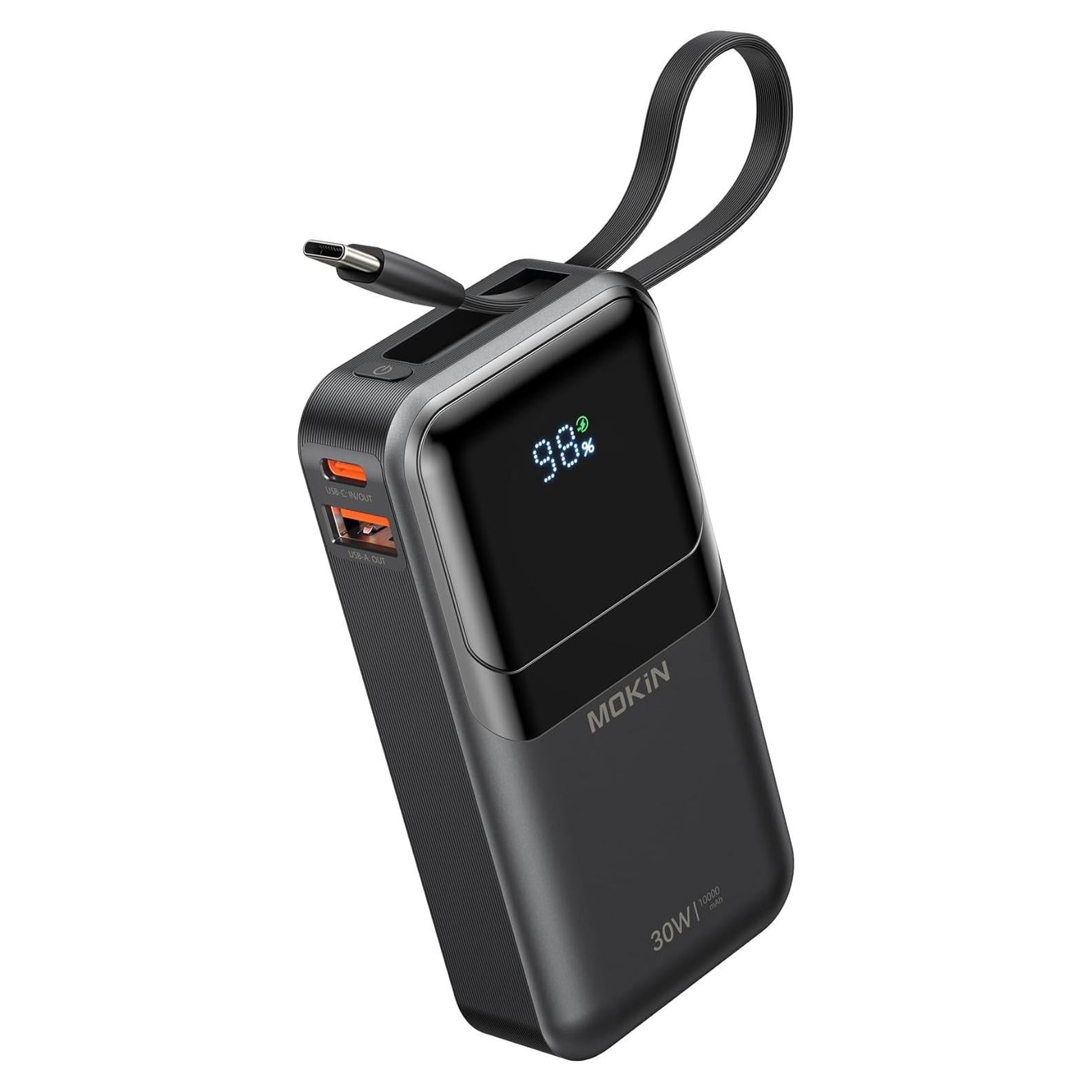 Cargador Portátil MOKiN 10000mAh Carga Rápida 30W USB-C Negro