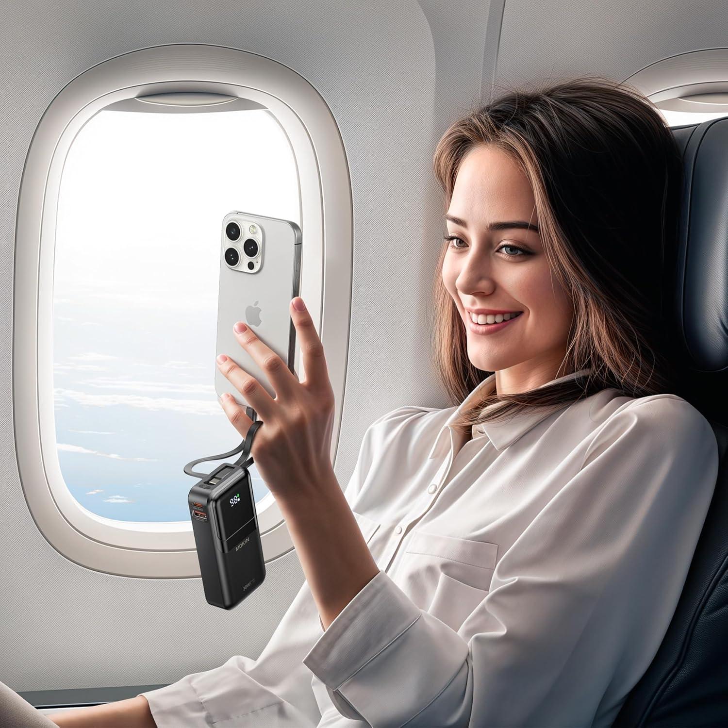 Cargador Portátil MOKiN 10000mAh Carga Rápida 30W USB-C Negro