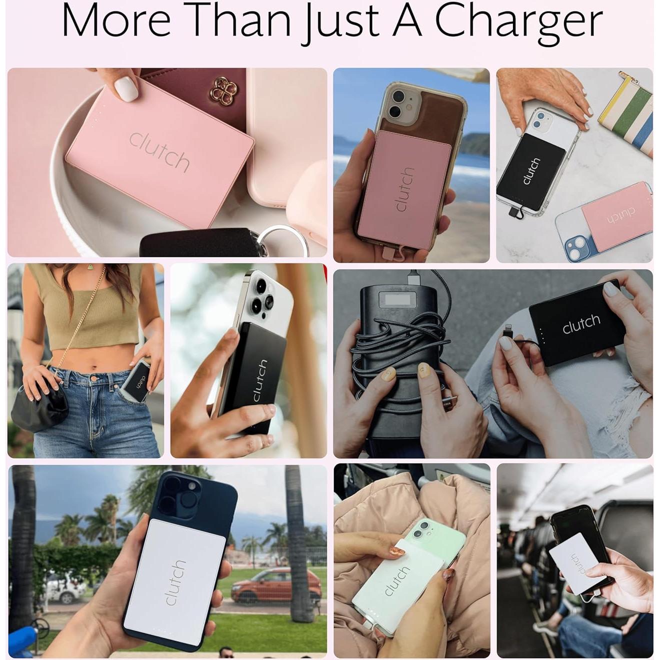 Cargador Portátil Clutch Pro Rosa 5000mAh Magnético USB