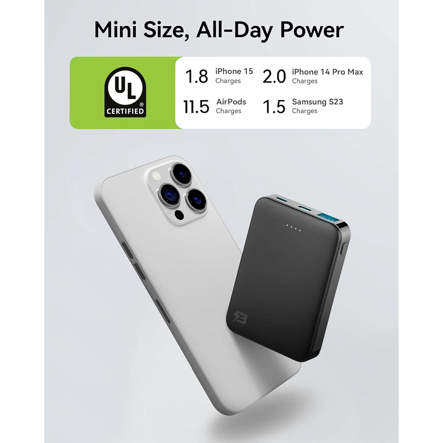 Banco de Energía Portátil 5000mAh Boostrcharge Carga Rápida 18W