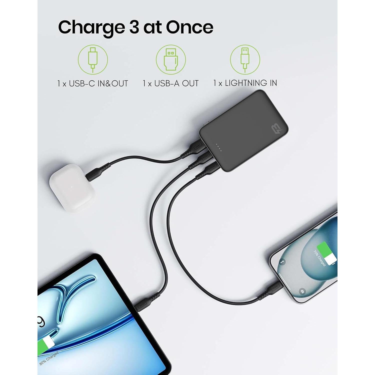 Banco de Energía Portátil 5000mAh Boostrcharge Carga Rápida 18W