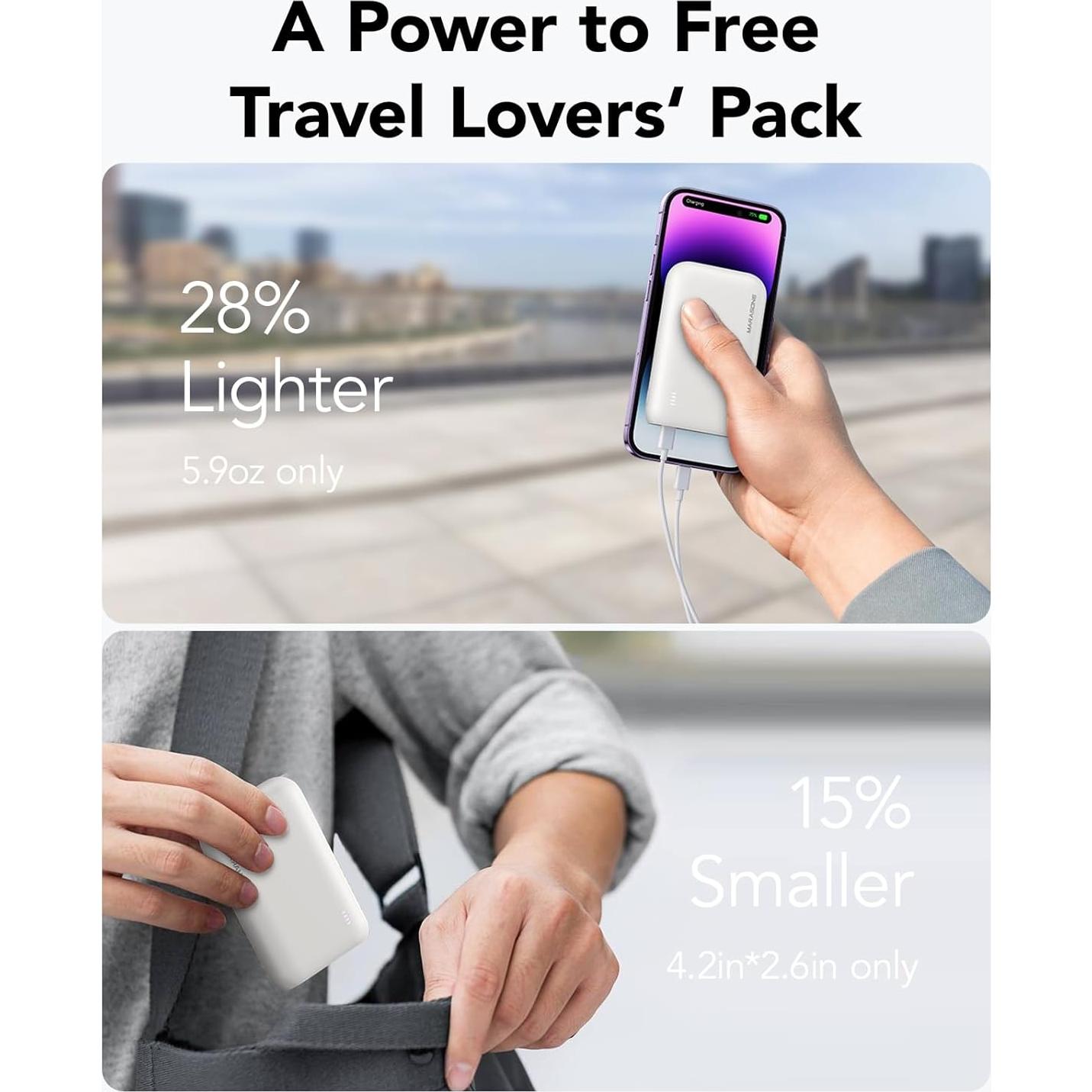 Cargador Portátil Marasone P10 Mini 10000mAh 22.5W USB-C