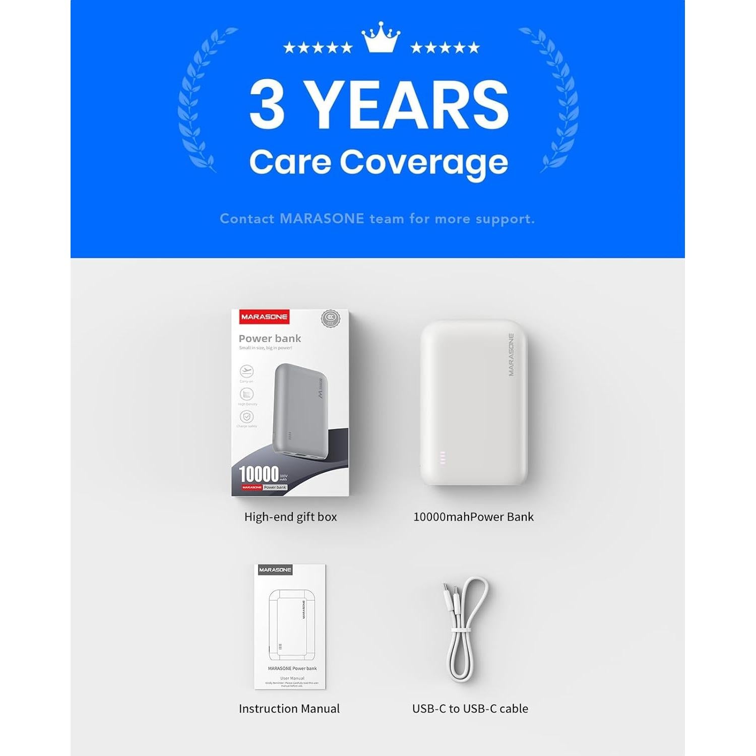 Cargador Portátil Marasone P10 Mini 10000mAh 22.5W USB-C