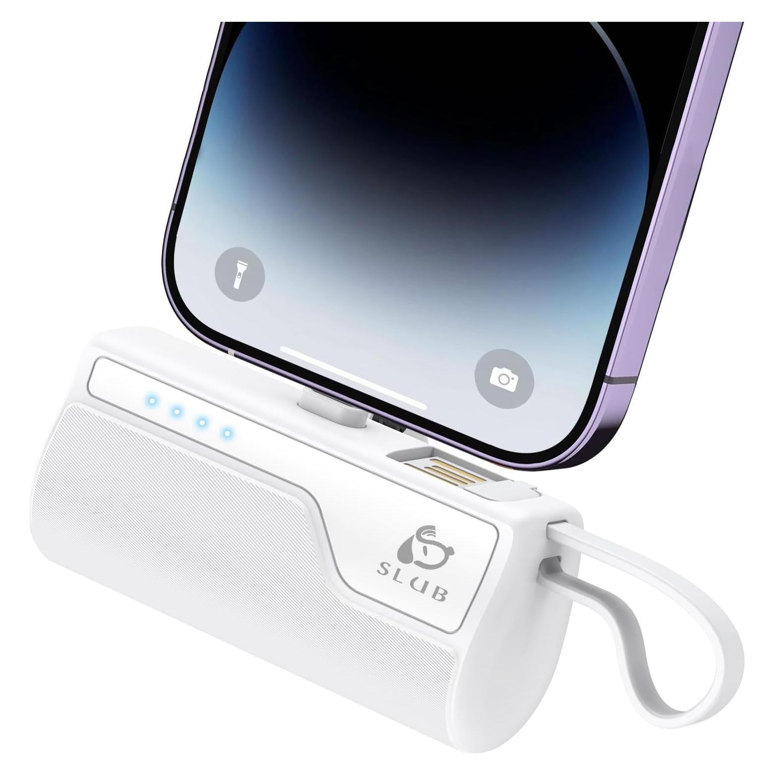 Cargador Portátil 5000mAh iPhone y AirPods Blanco