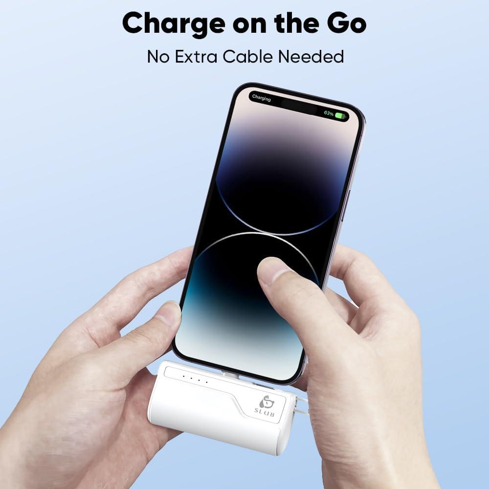 Cargador Portátil 5000mAh iPhone y AirPods Blanco