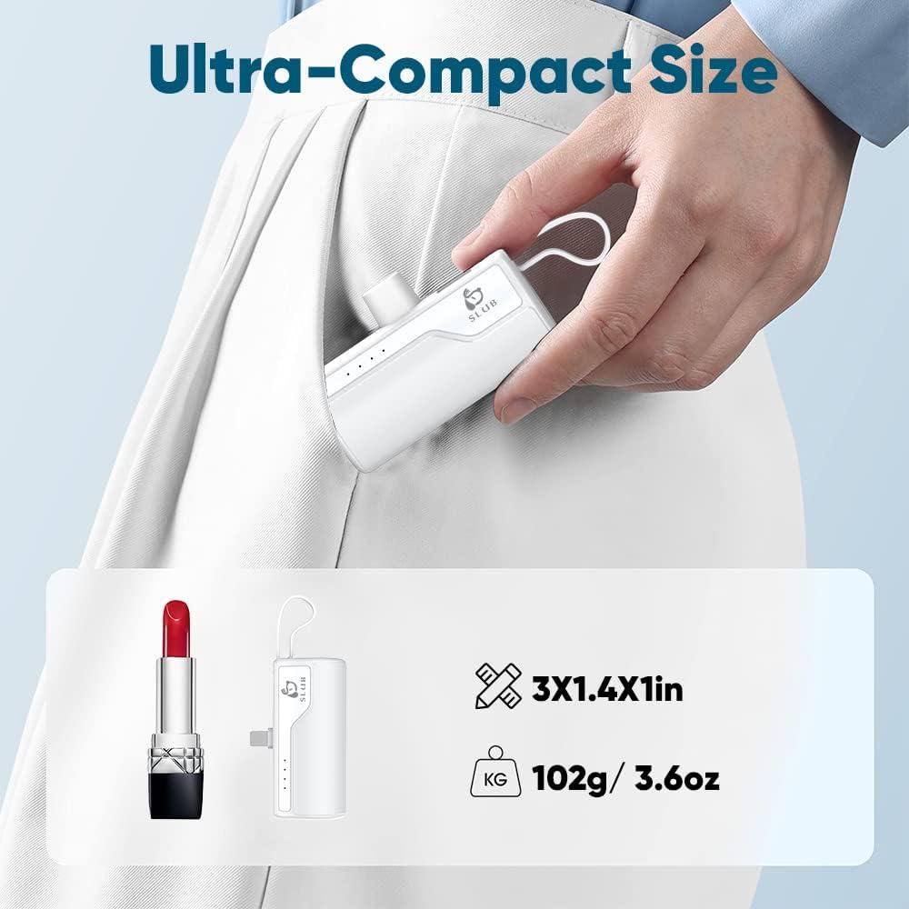 Cargador Portátil 5000mAh iPhone y AirPods Blanco