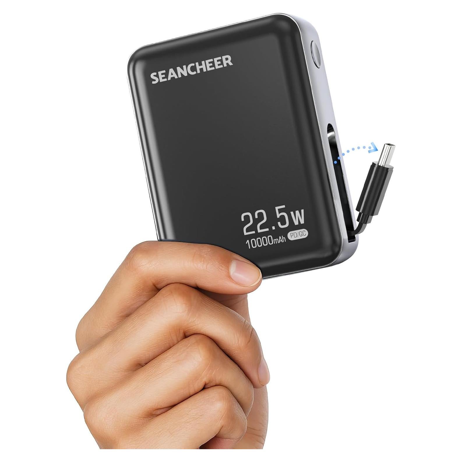 Banco de Poder SEANCHEER 10000mAh Carga Rápida USB-C 22.5W