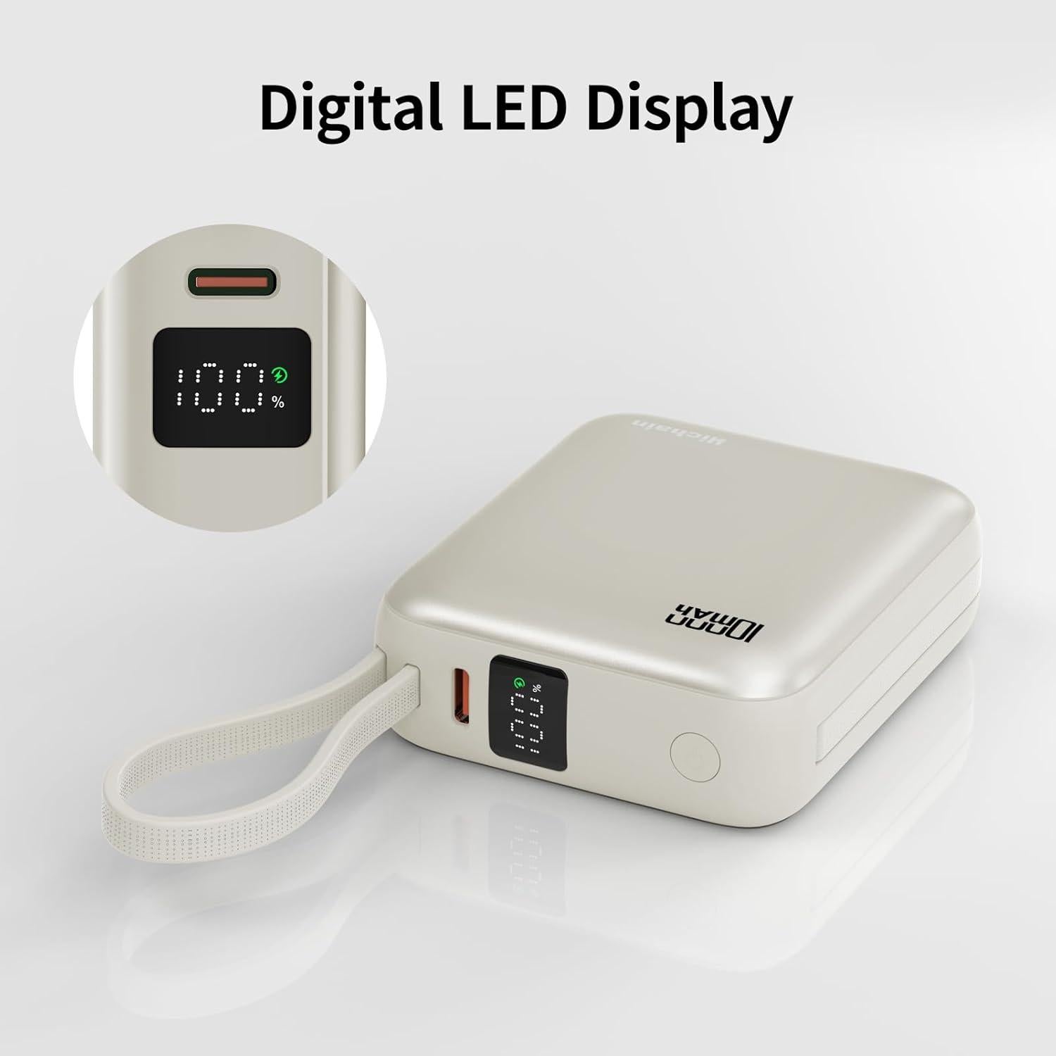 Cargador Portátil Hichain 10000mAh 22.5W USB-C Oro