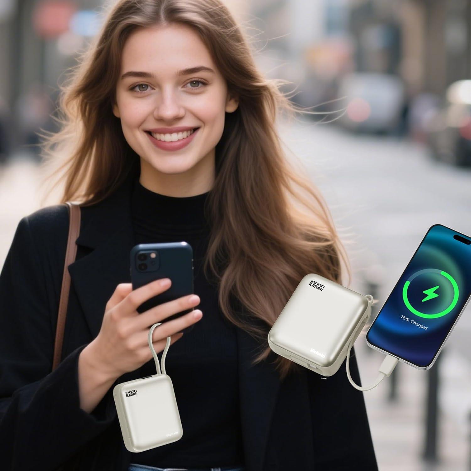 Cargador Portátil Hichain 10000mAh 22.5W USB-C Oro