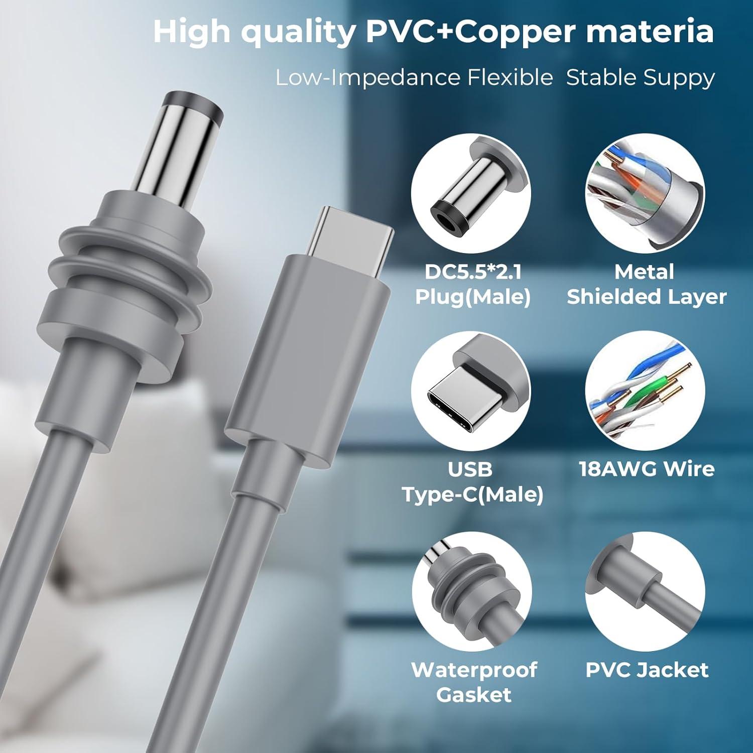 Cable de Alimentación USB-C a DC Mini Starlink 3M RONGWEIDA