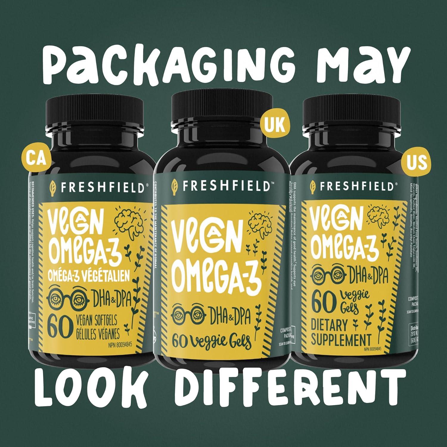 Omega 3 DHA Vegano Freshfield 180 Cápsulas Sin Carragenina