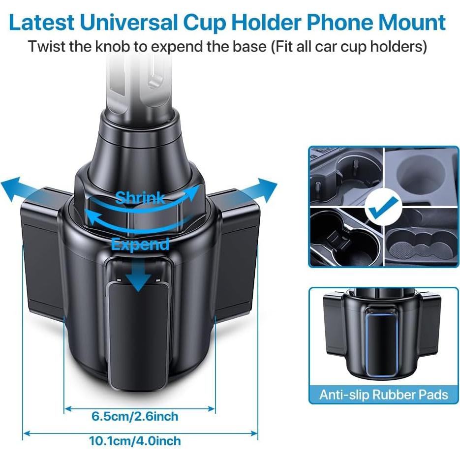 Soporte para teléfono de coche Miracase 2025 ajustable negro