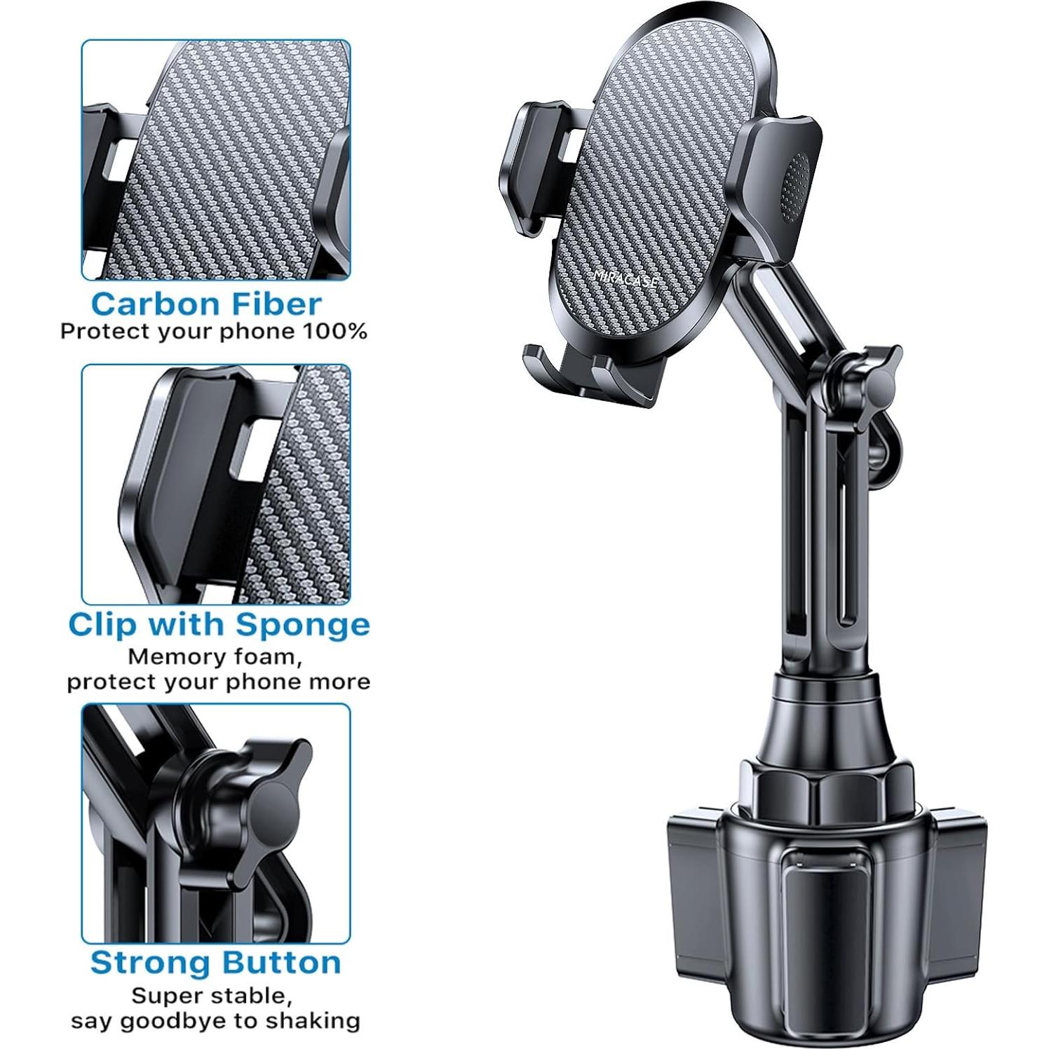 Soporte para teléfono de coche Miracase 2025 ajustable negro