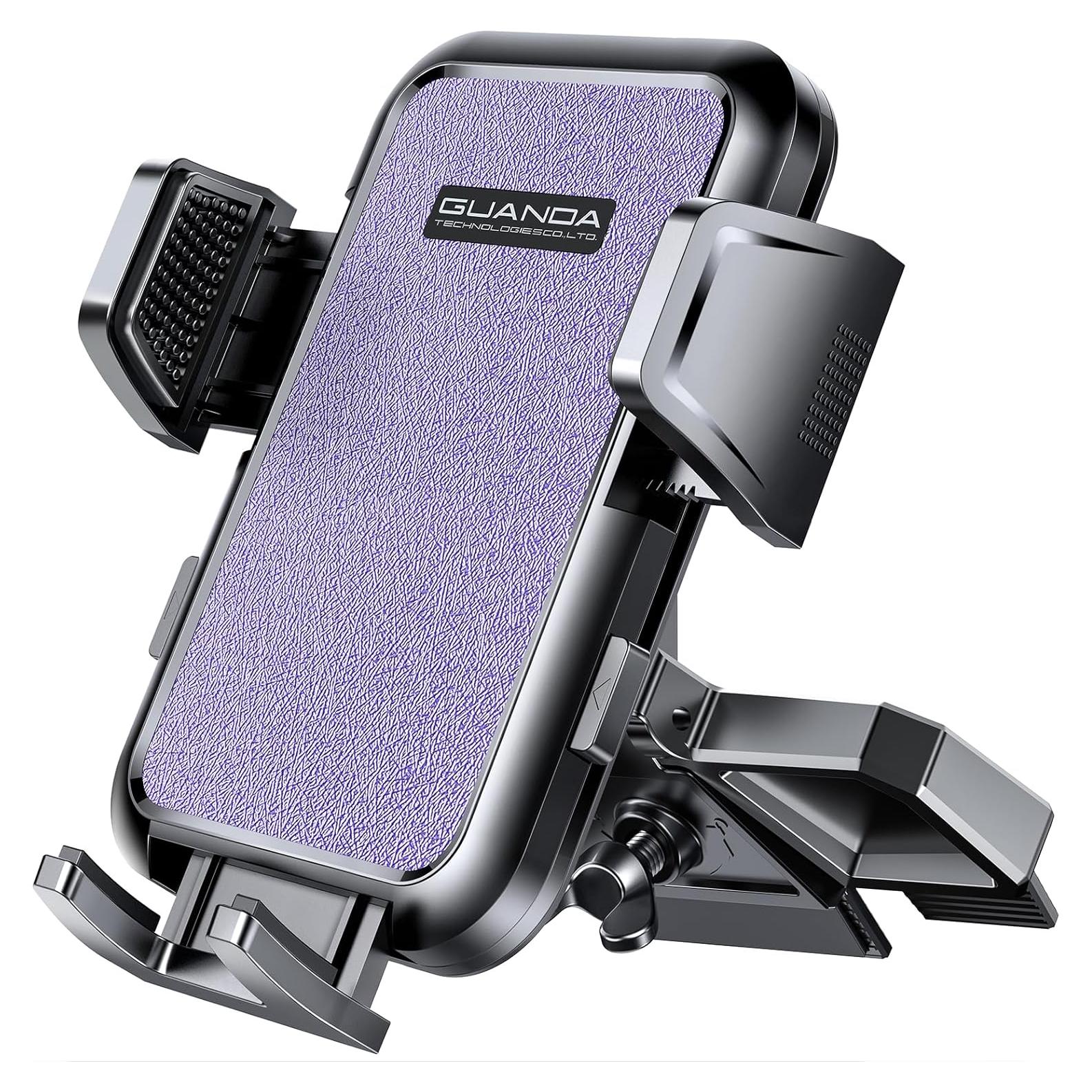 Soporte para Teléfono de CD Guanda Ajustable 360° - Púrpura Claro