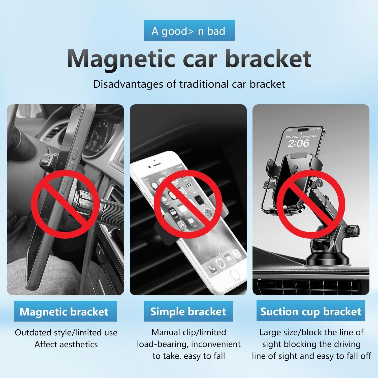 Soporte Magnético para Teléfonos de Coche MISPRO 360° - 2 Pcs