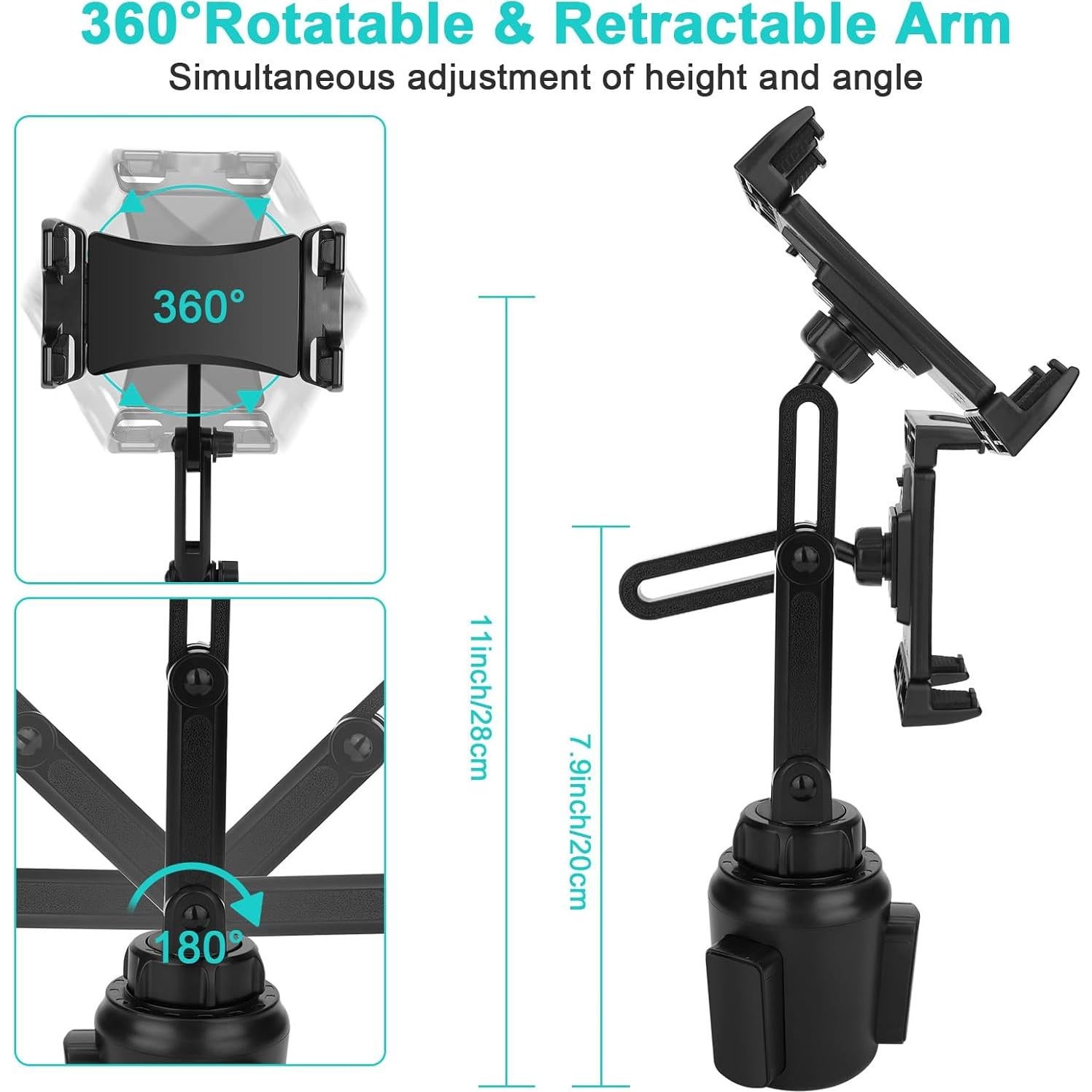 Soporte para Tablet en Portavasos Xishwon - Ajustable 360°