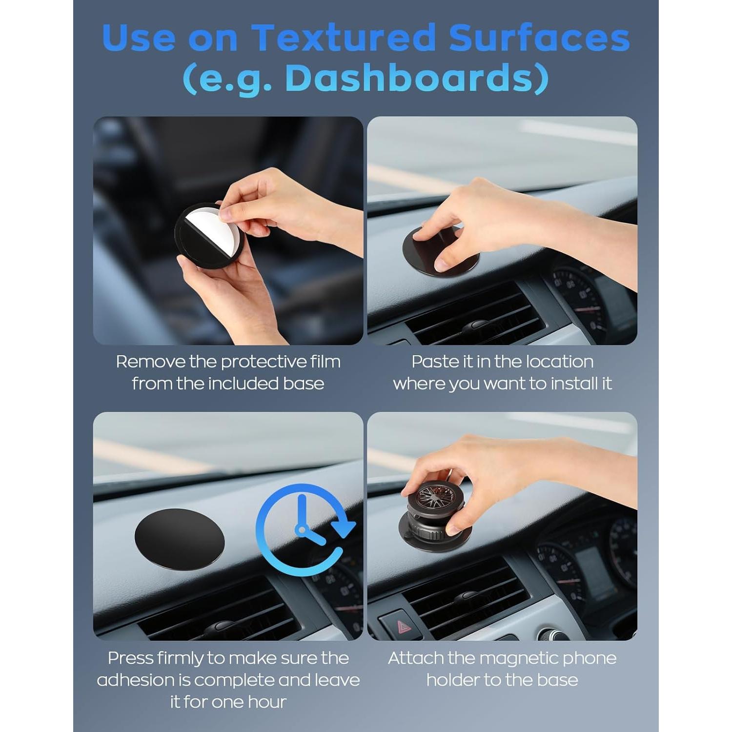 Soporte Magnético para Teléfono HOMHOW 360° Ajustable Negro