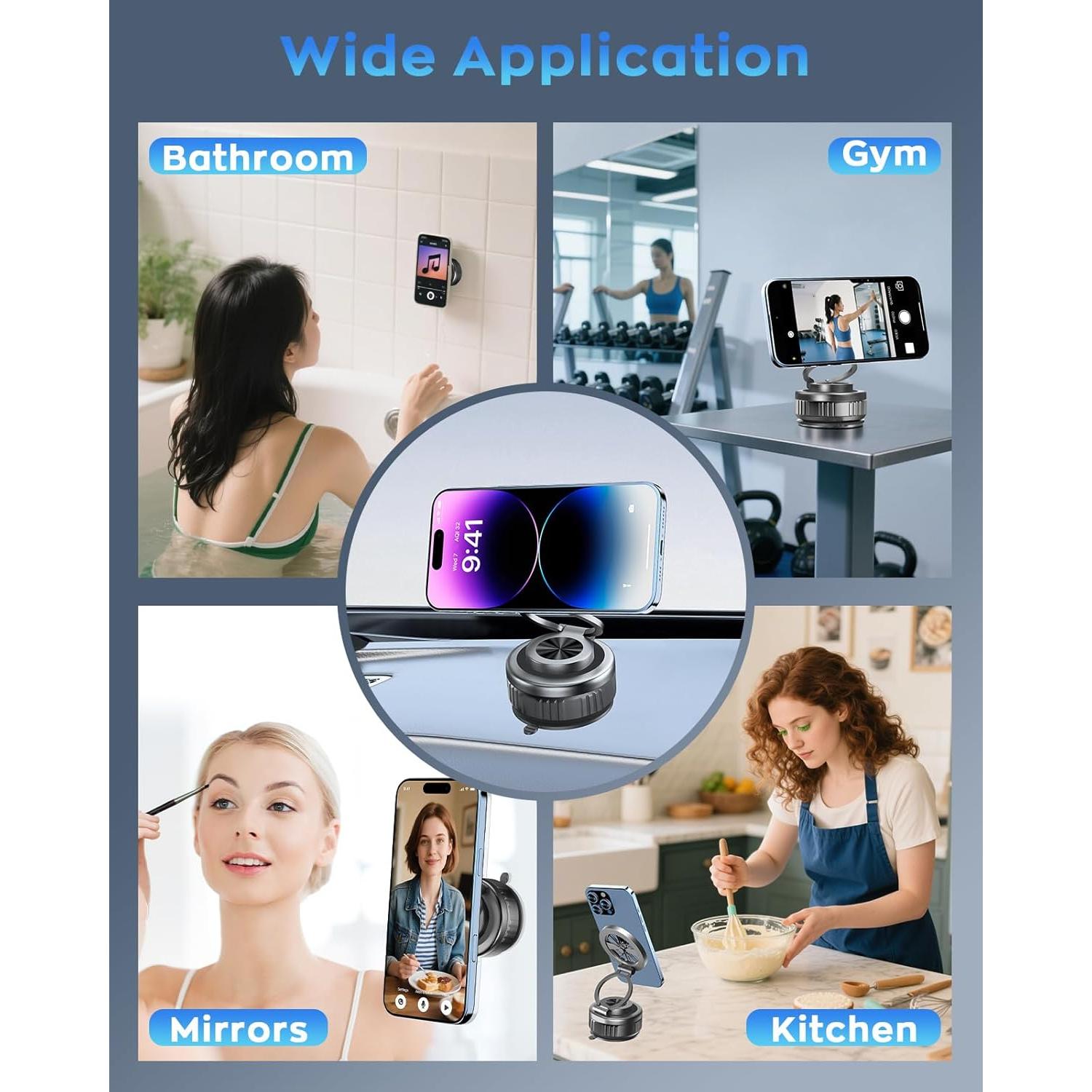 Soporte Magnético para Teléfono HOMHOW 360° Ajustable Negro