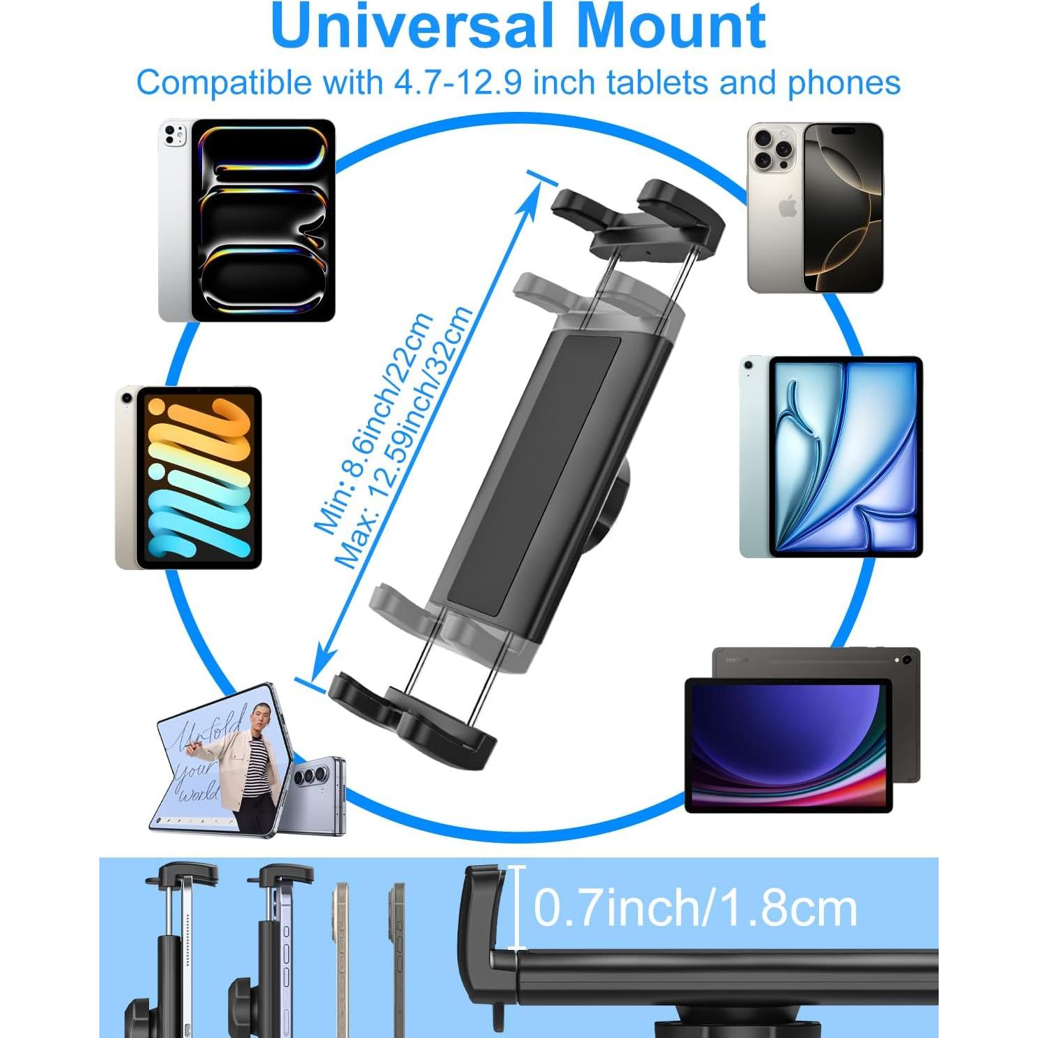 Soporte de Tablet para Ranura de CD Kolasels 4-13" Ajustable