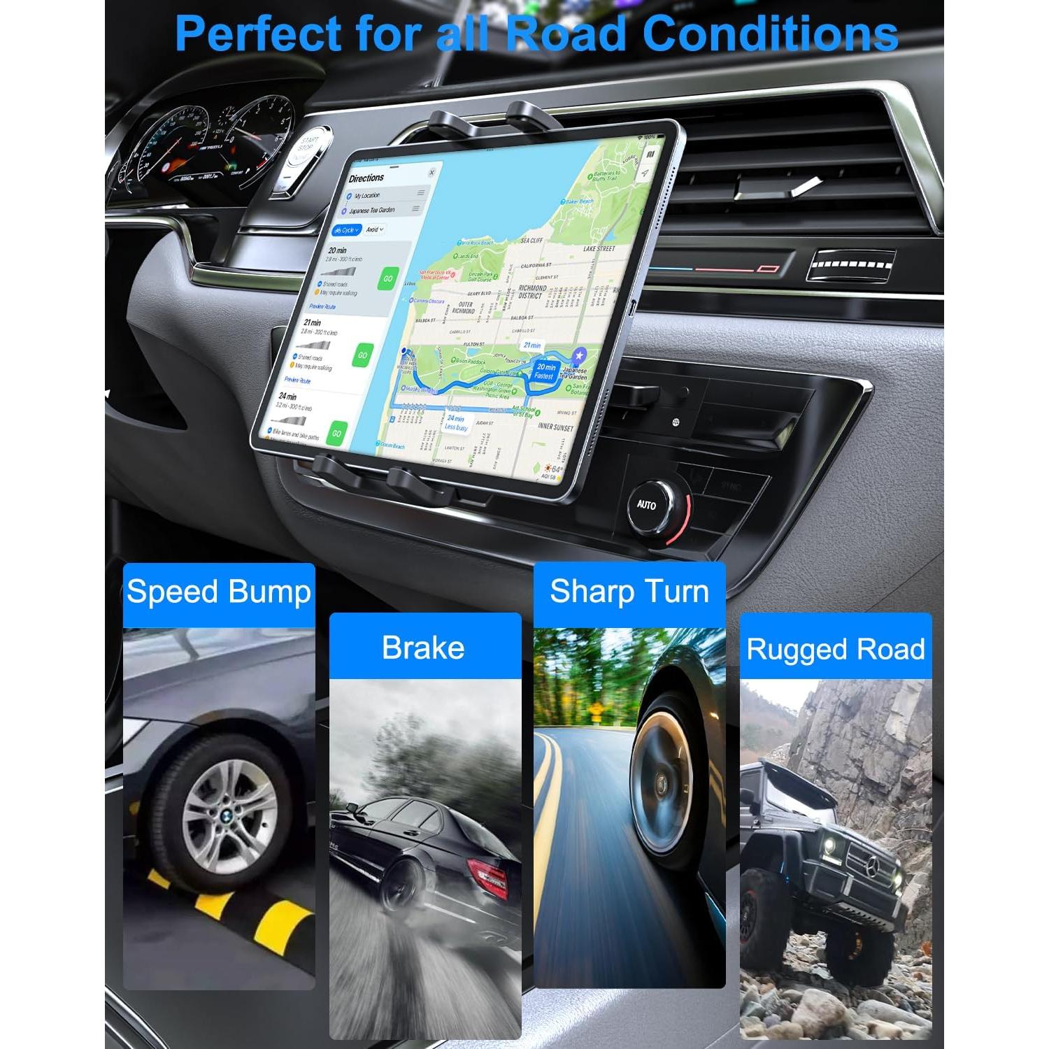 Soporte de Tablet para Ranura de CD Kolasels 4-13" Ajustable