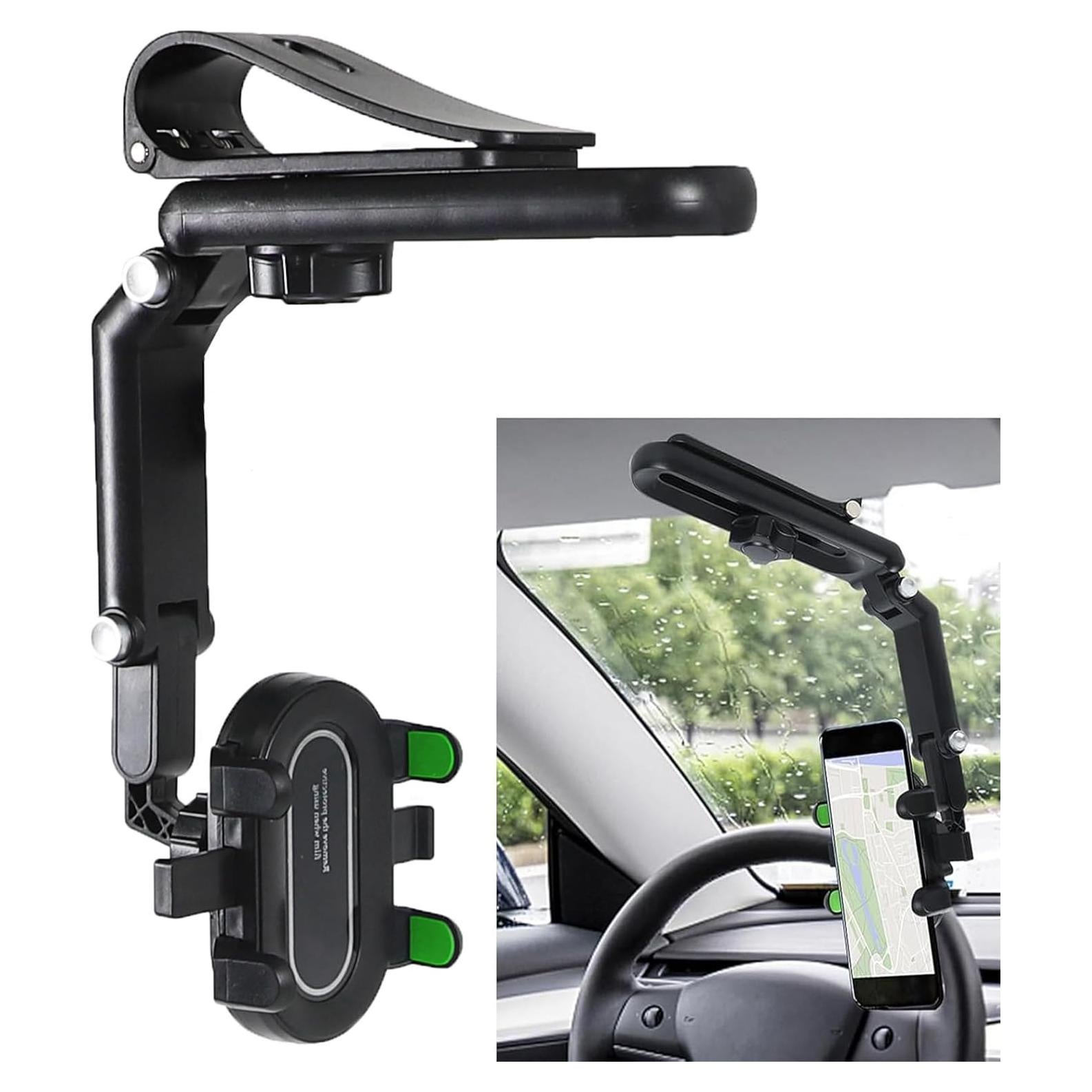 Soporte para Teléfono de Coche Hbxdeco Visera Ajustable Verde