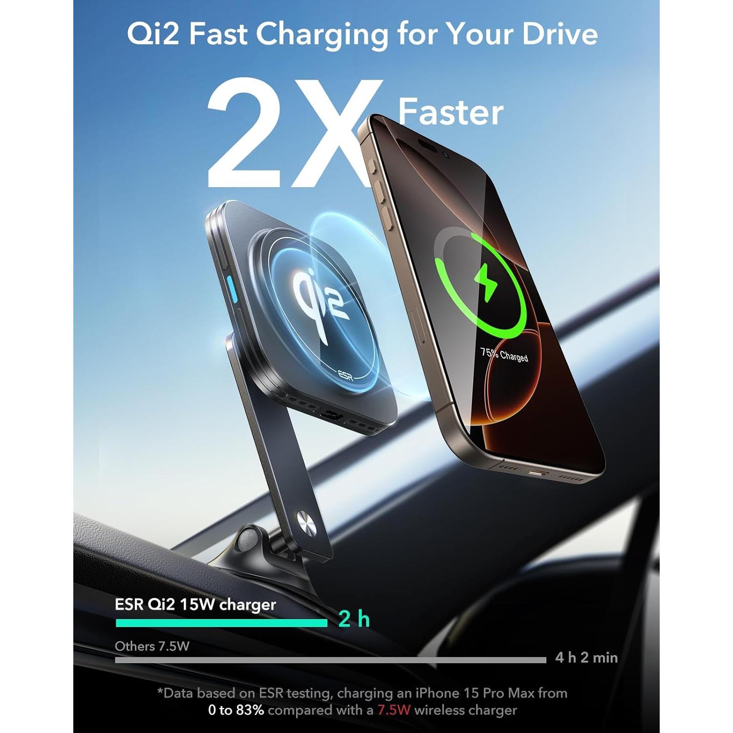 Cargador Inalámbrico MagSafe ESR 15W para iPhone 16/15/14/13/12