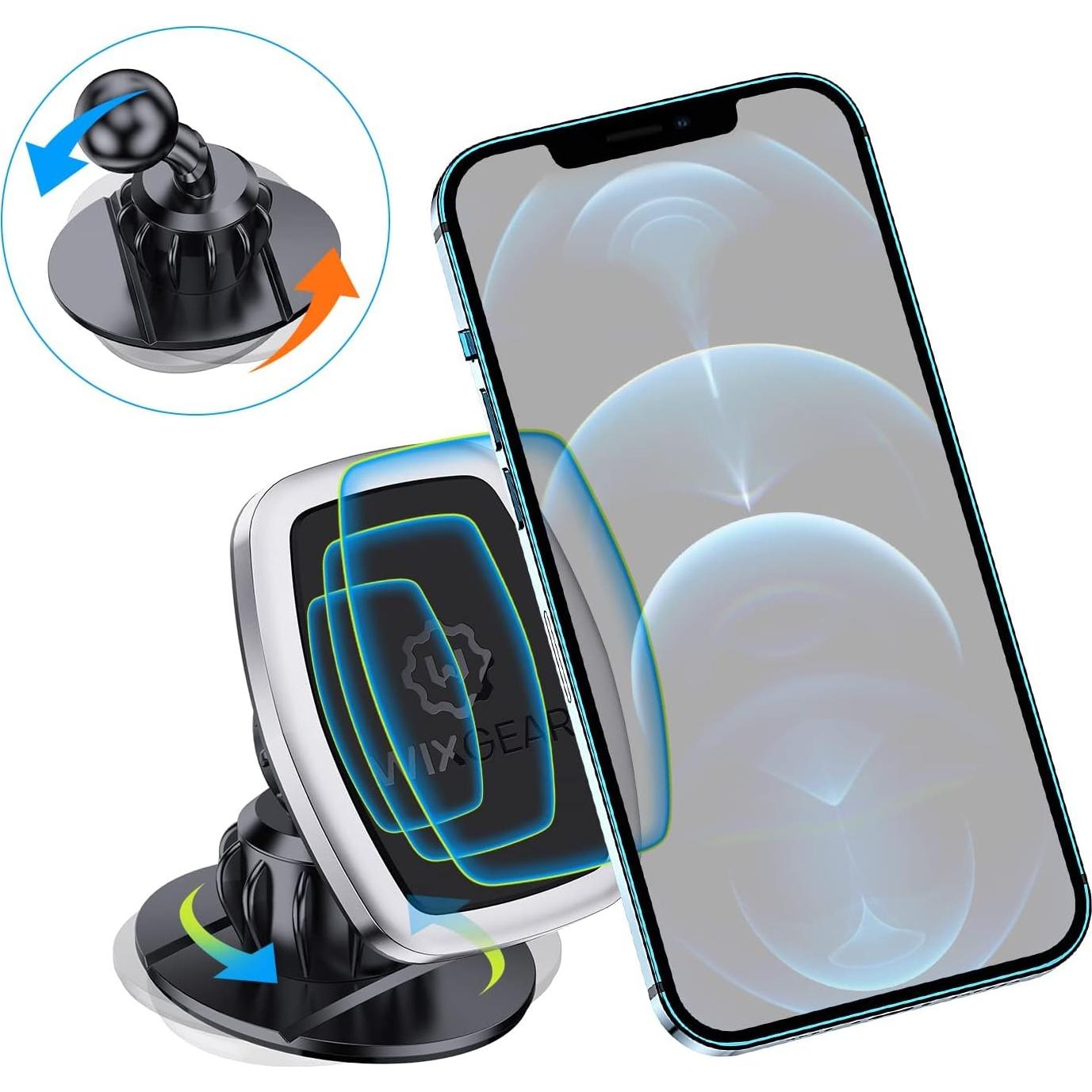 Soporte Magnético Adhesivo Giratorio WixGear para Teléfono