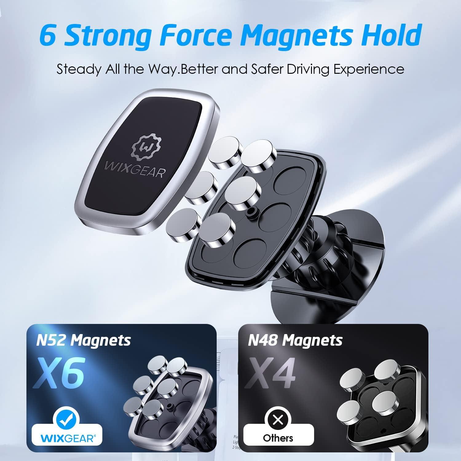 Soporte Magnético Adhesivo Giratorio WixGear para Teléfono