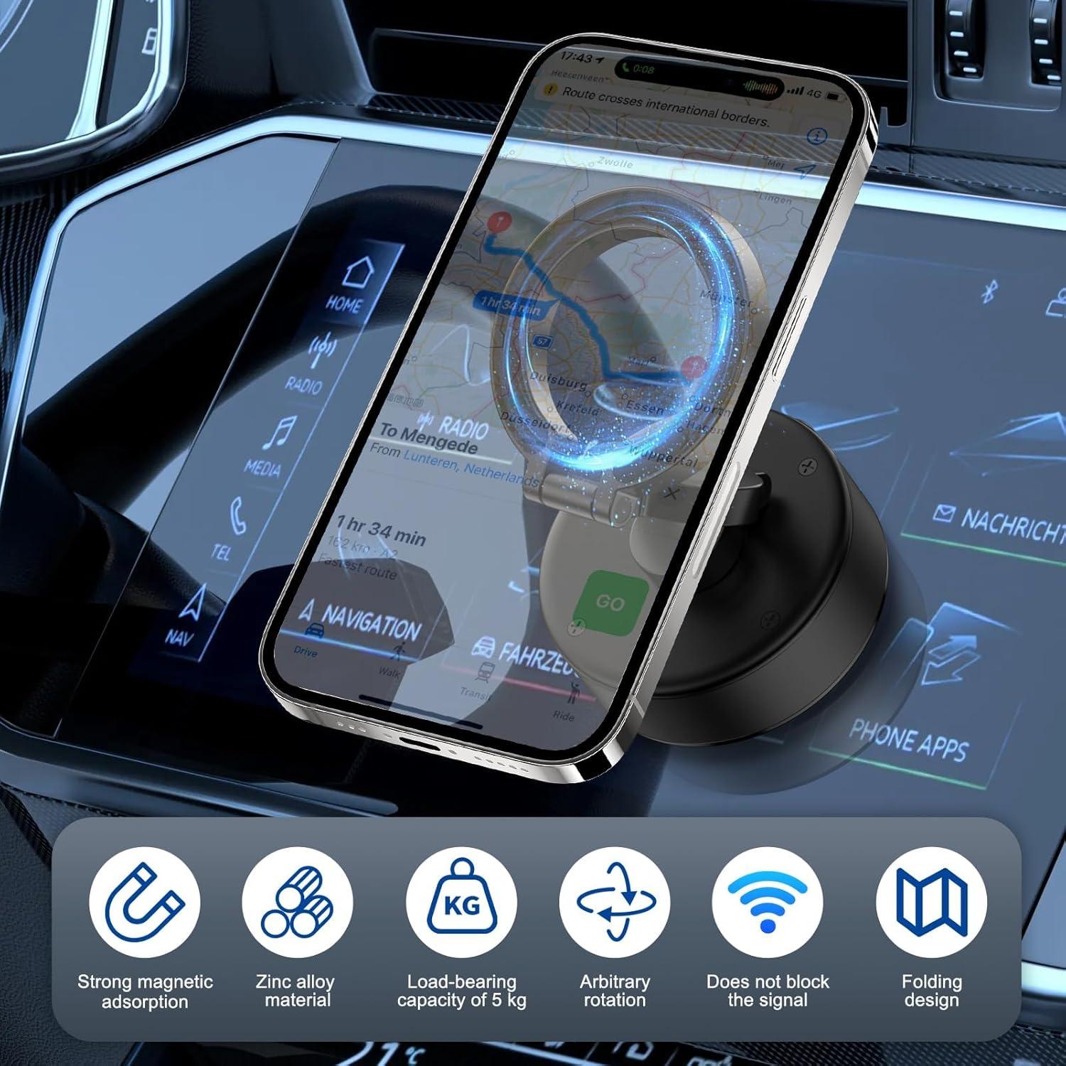 Soporte Magnético para Teléfono KOQ 360° Universal Negro