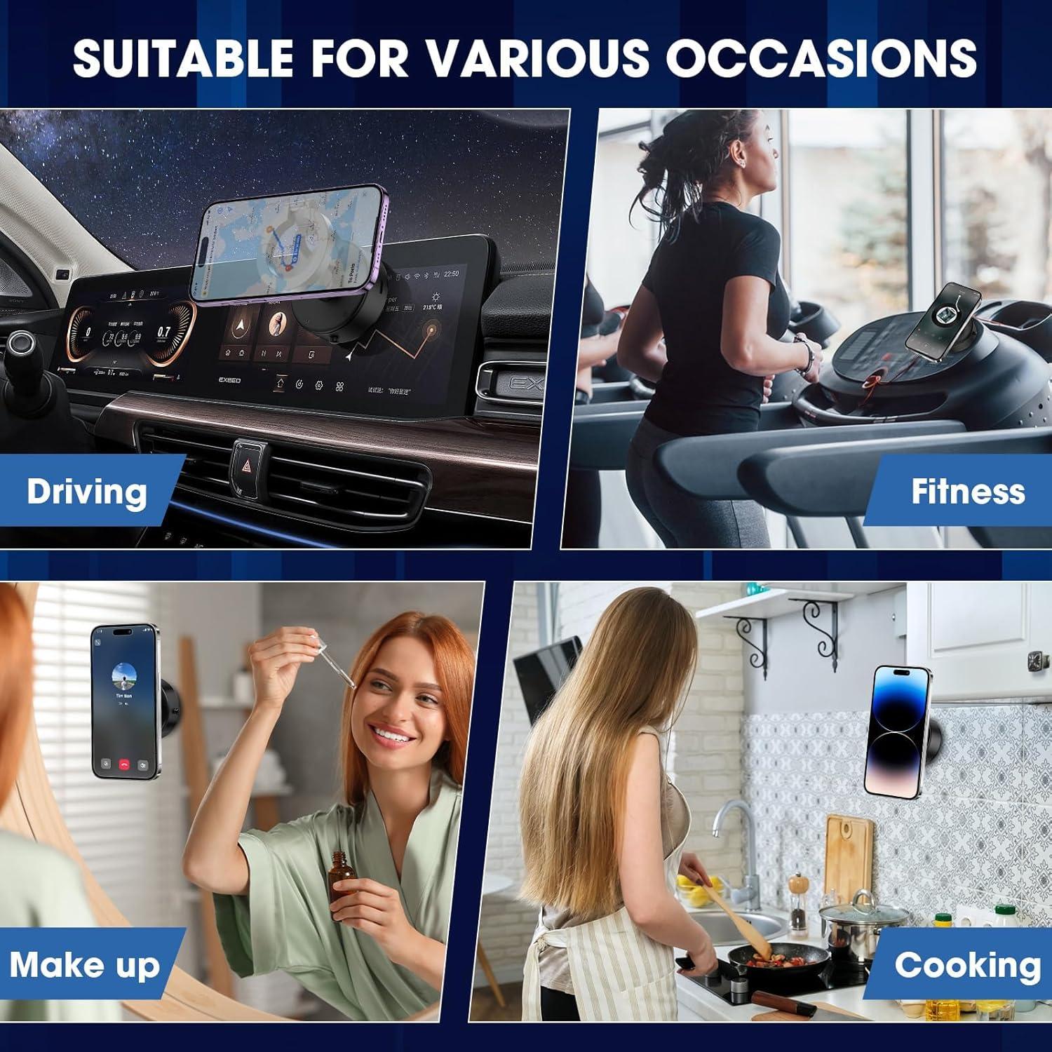 Soporte Magnético para Teléfono KOQ 360° Universal Negro