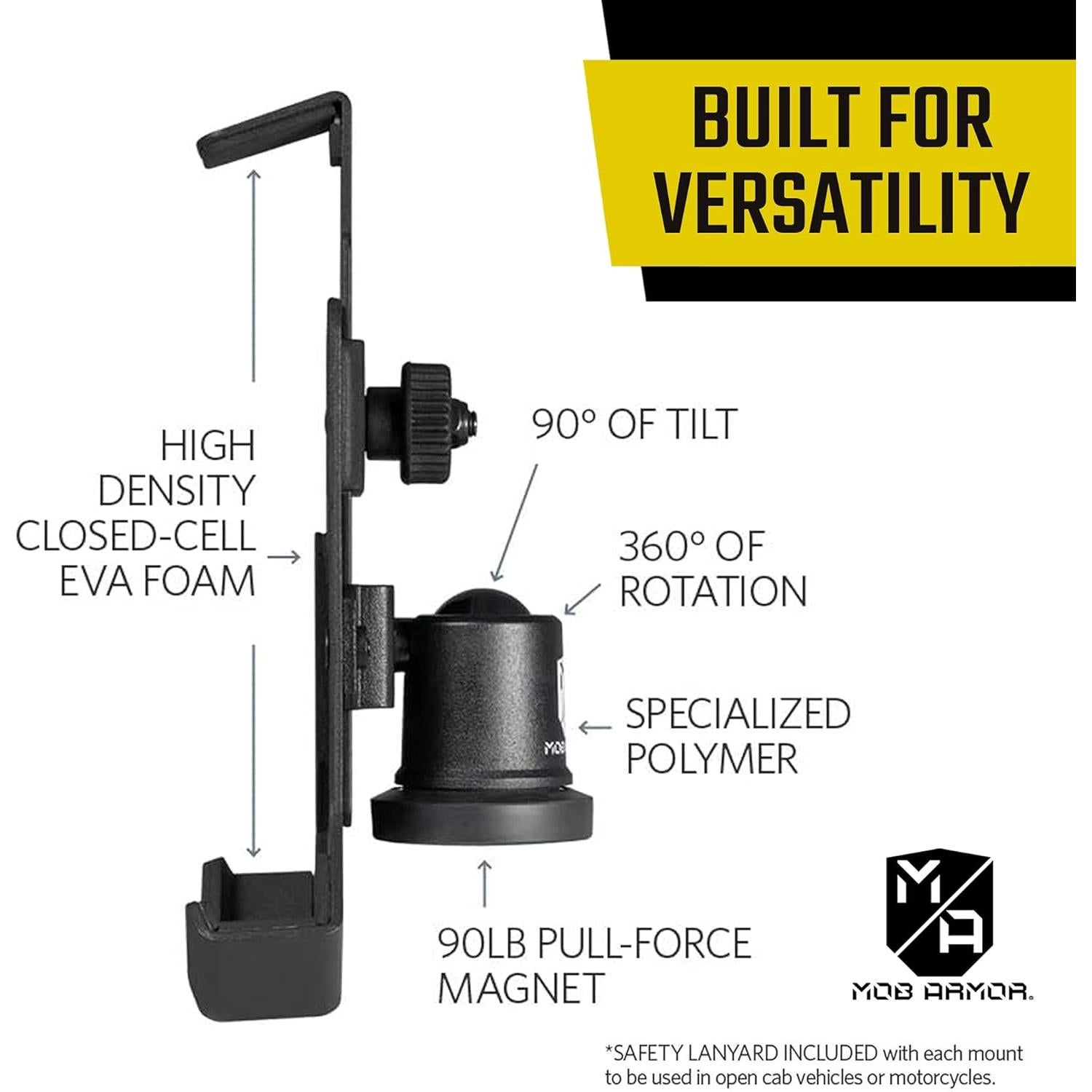 Soporte Magnético para Teléfono Mob Armor Grande - 90 lbs