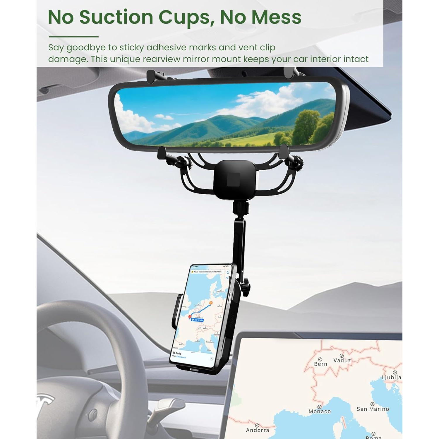 Soporte para Teléfono en Espejo Retrovisor Karmus - Universal