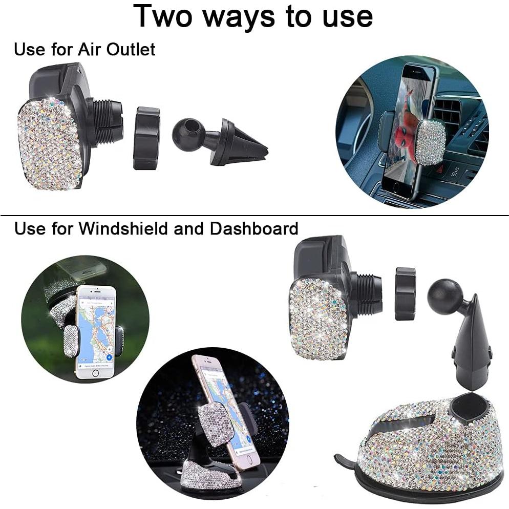 Soporte para Teléfono de Coche SUNCARACCL Ajustable 360° Blanco