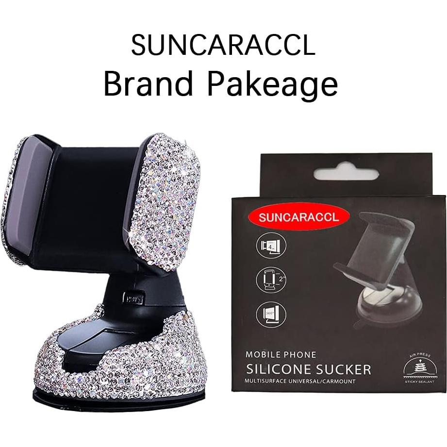 Soporte para Teléfono de Coche SUNCARACCL Ajustable 360° Blanco