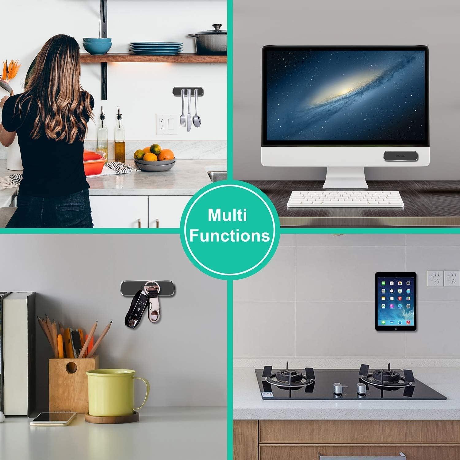 Soportes Magnéticos Plateados SALEX - Paquete de 4, Universal