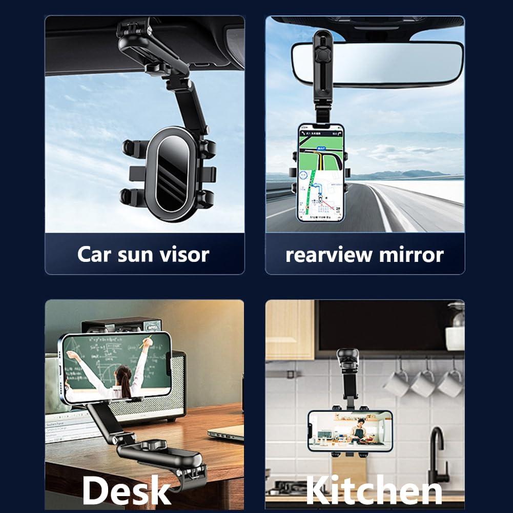 Soporte para Teléfono de Automóvil Hecotrax 3 en 1 Ajustable