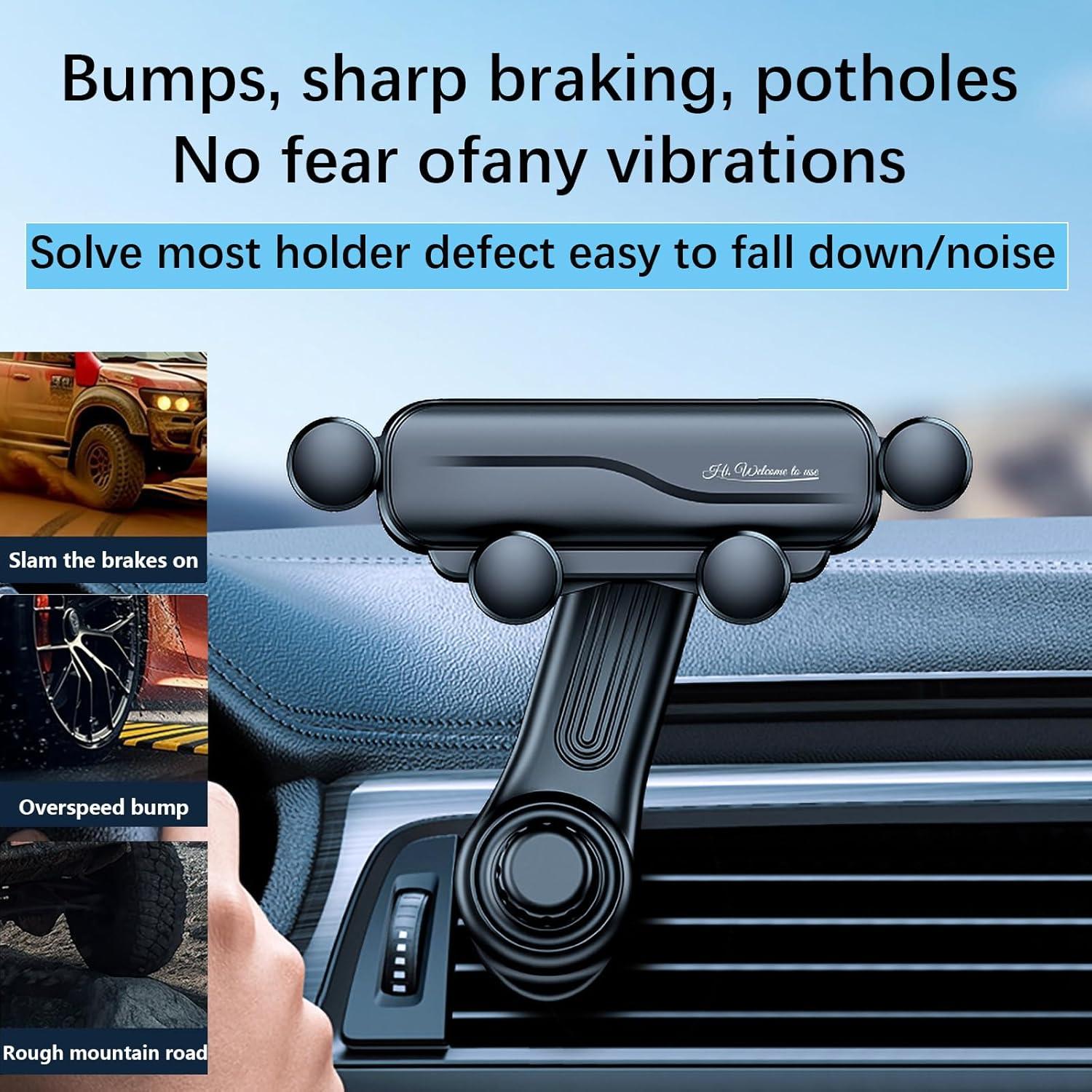 Soporte para Teléfono de Coche NIJIZS con Brazo Giratorio 360°