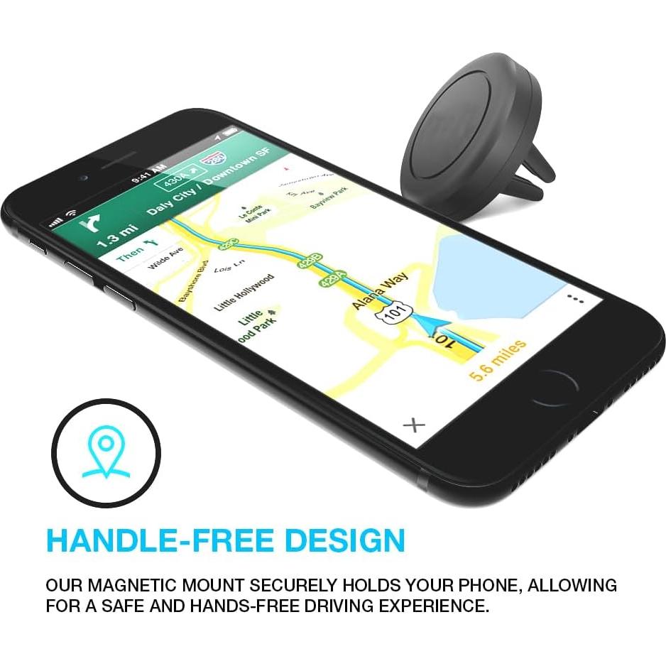 Soporte Magnético para Teléfono en Ventilación de Auto - Paquete de 2