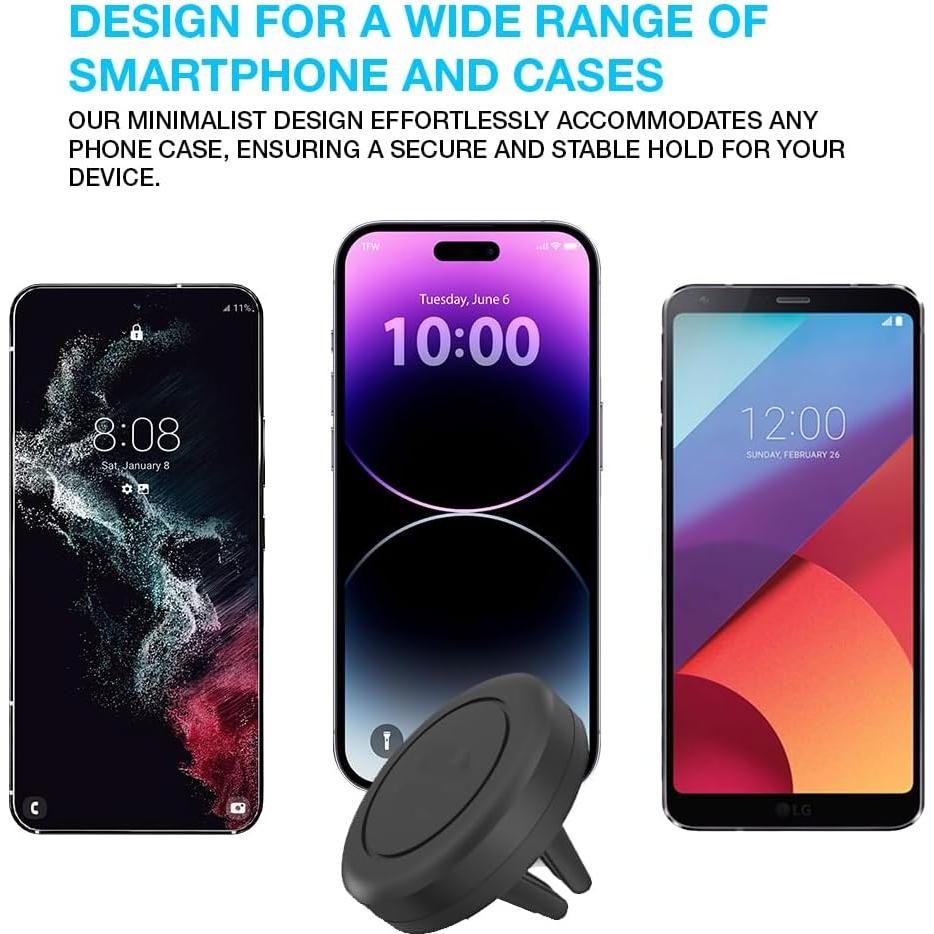 Soporte Magnético para Teléfono en Ventilación de Auto - Paquete de 2