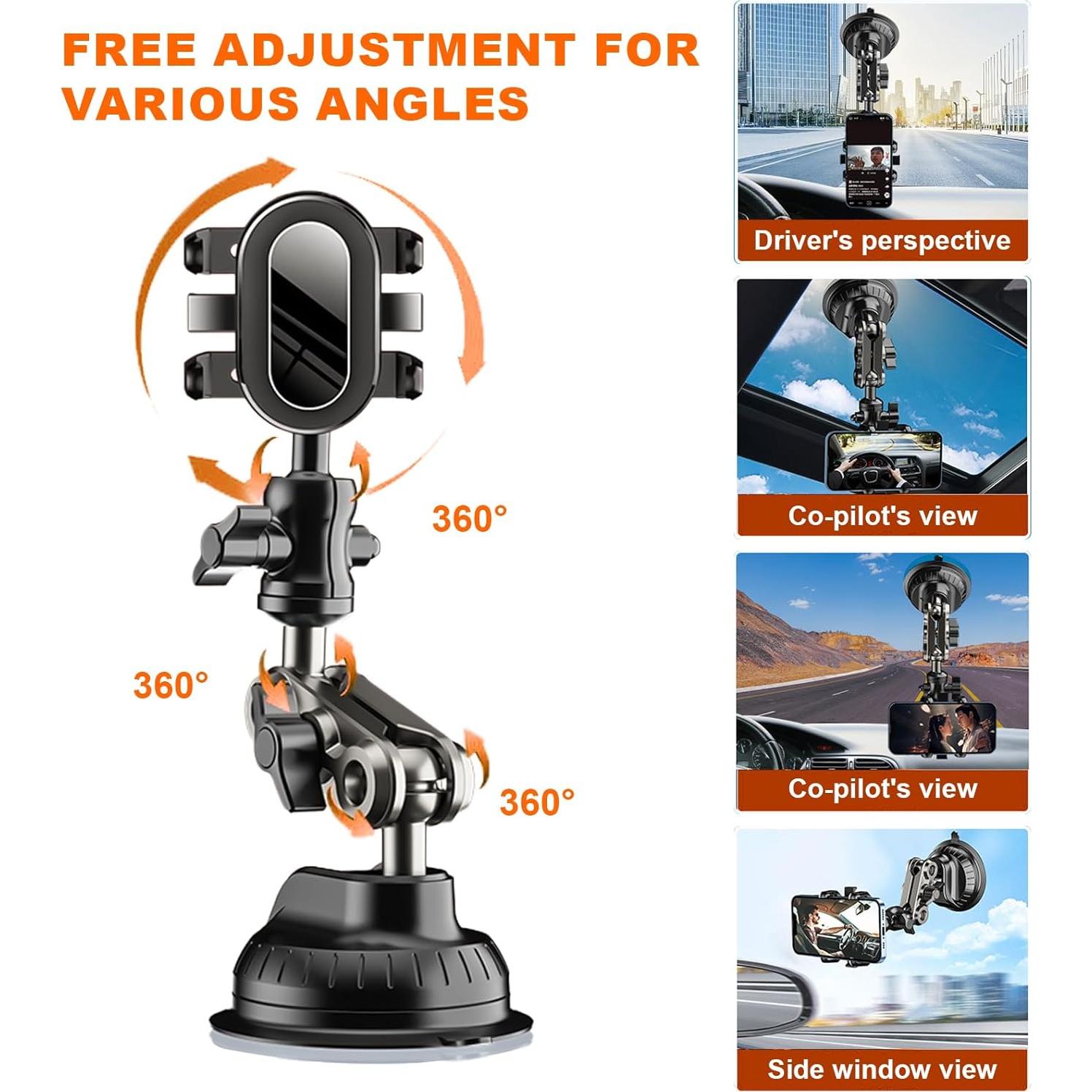 Soporte para Teléfono de Coche TooAemiS Universal 360° Ajustable