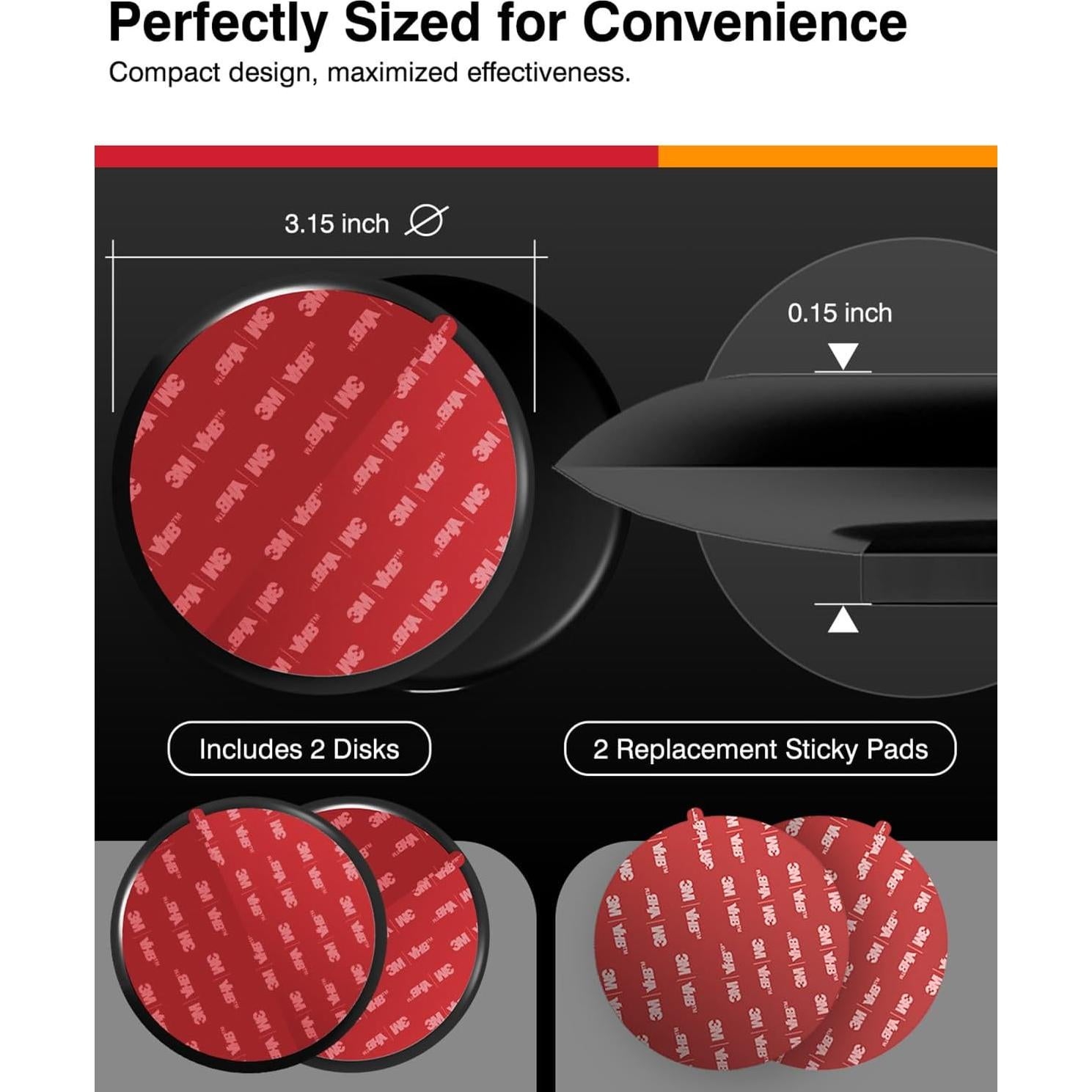 Conjunto de almohadillas adhesivas 3M VHB para soporte de auto