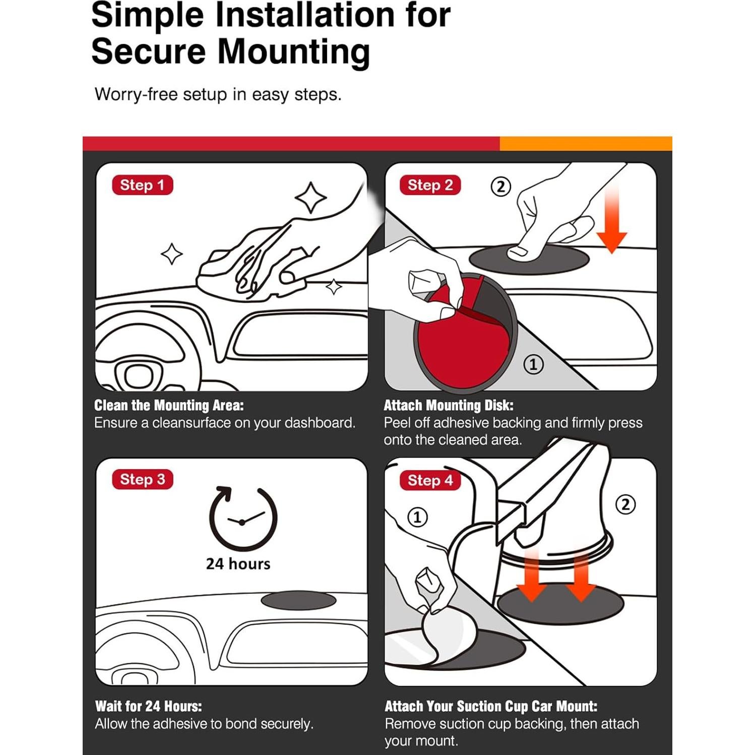 Conjunto de almohadillas adhesivas 3M VHB para soporte de auto