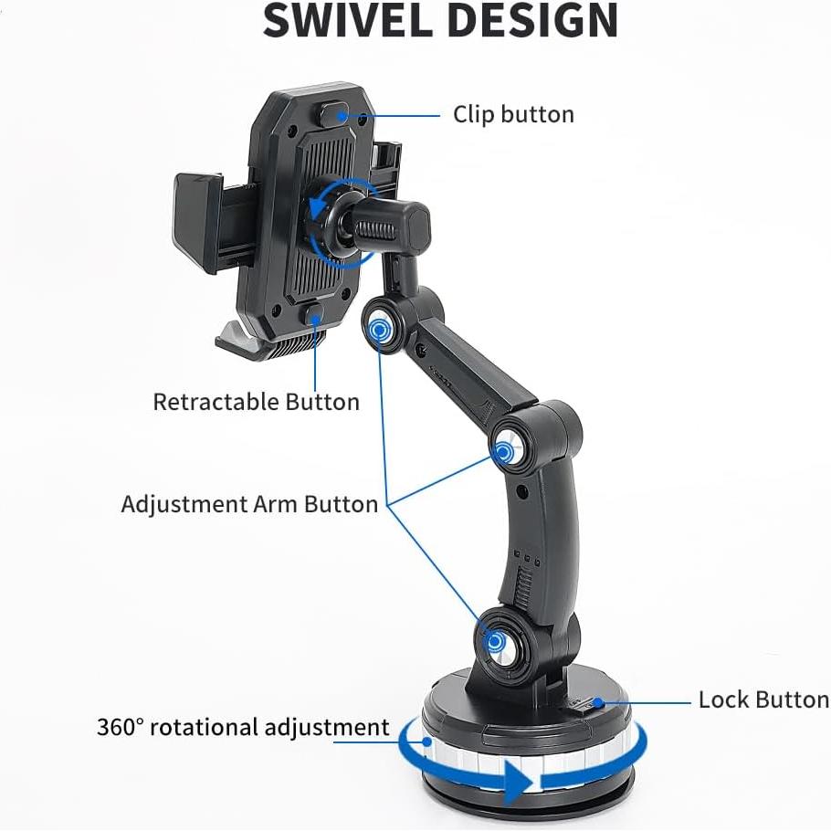 Soporte para Teléfono de Coche Fancial con Ventosa Universal