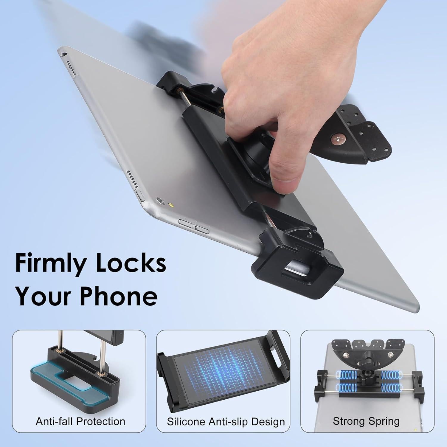 Soporte para Tablet y Teléfono EEEKit CD 2 en 1 Negro 10-38cm