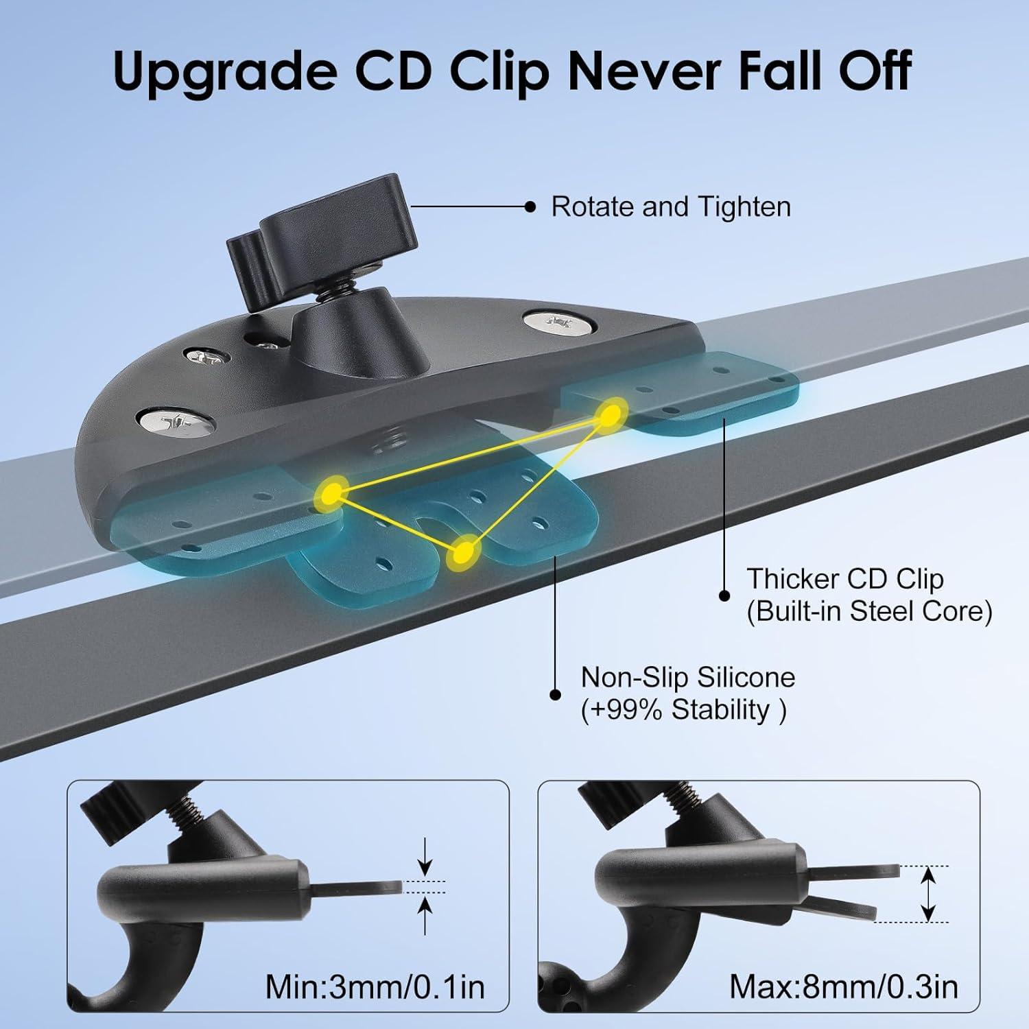 Soporte para Tablet y Teléfono EEEKit CD 2 en 1 Negro 10-38cm